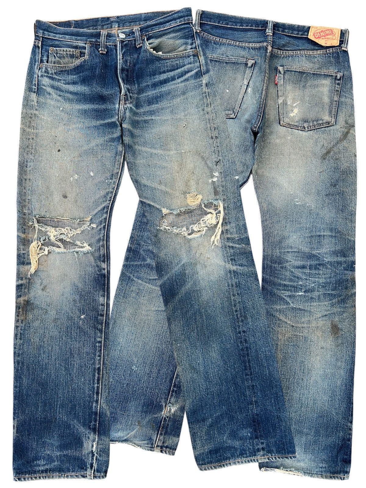 Kapital Thrashed Vintage Denime Selvedge Denim Jeans Size US 30 / EU 46 - 1 Thumbnail