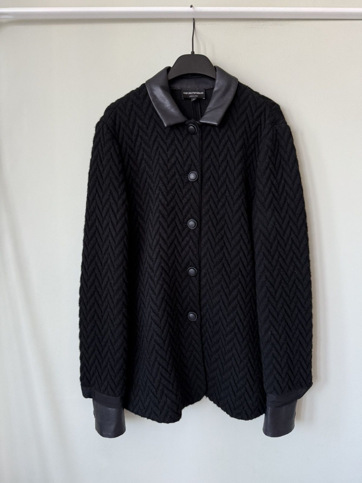 Armani Emporio Armani cotton & leather Francis W’s Jacket Size M / US 6-8 / IT 42-44 - 1 Thumbnail