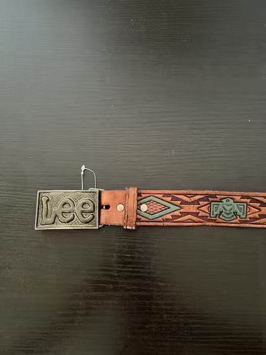 Lee Vintage Lee American Native Navajo Leather Buckle Belts Size ONE SIZE - 4 Thumbnail
