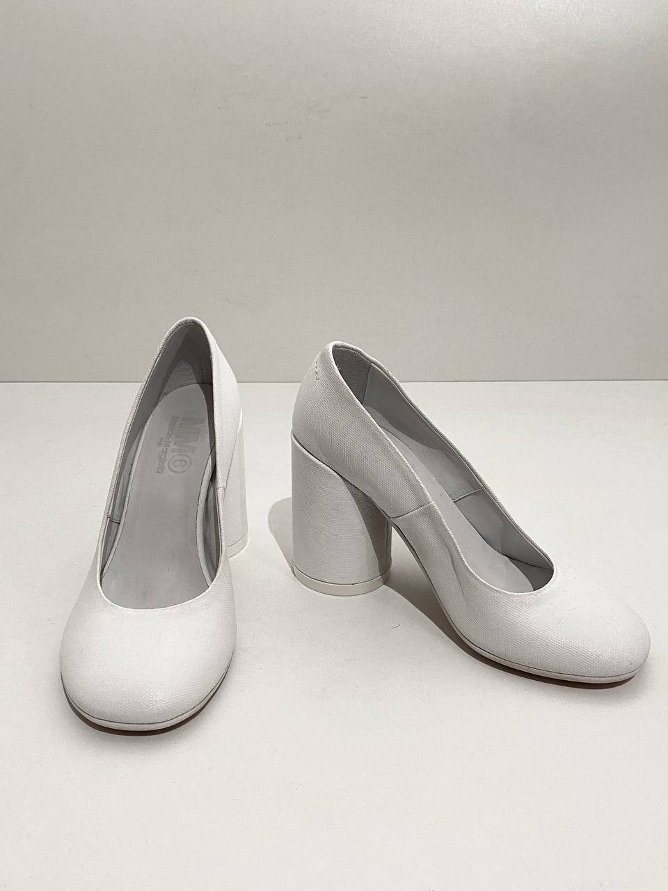 Maison Margiela Maison Margiela x MM6 Tabi Cylinder Pumps White Heel Shoes Size US 5 / IT 35 - 4 Thumbnail