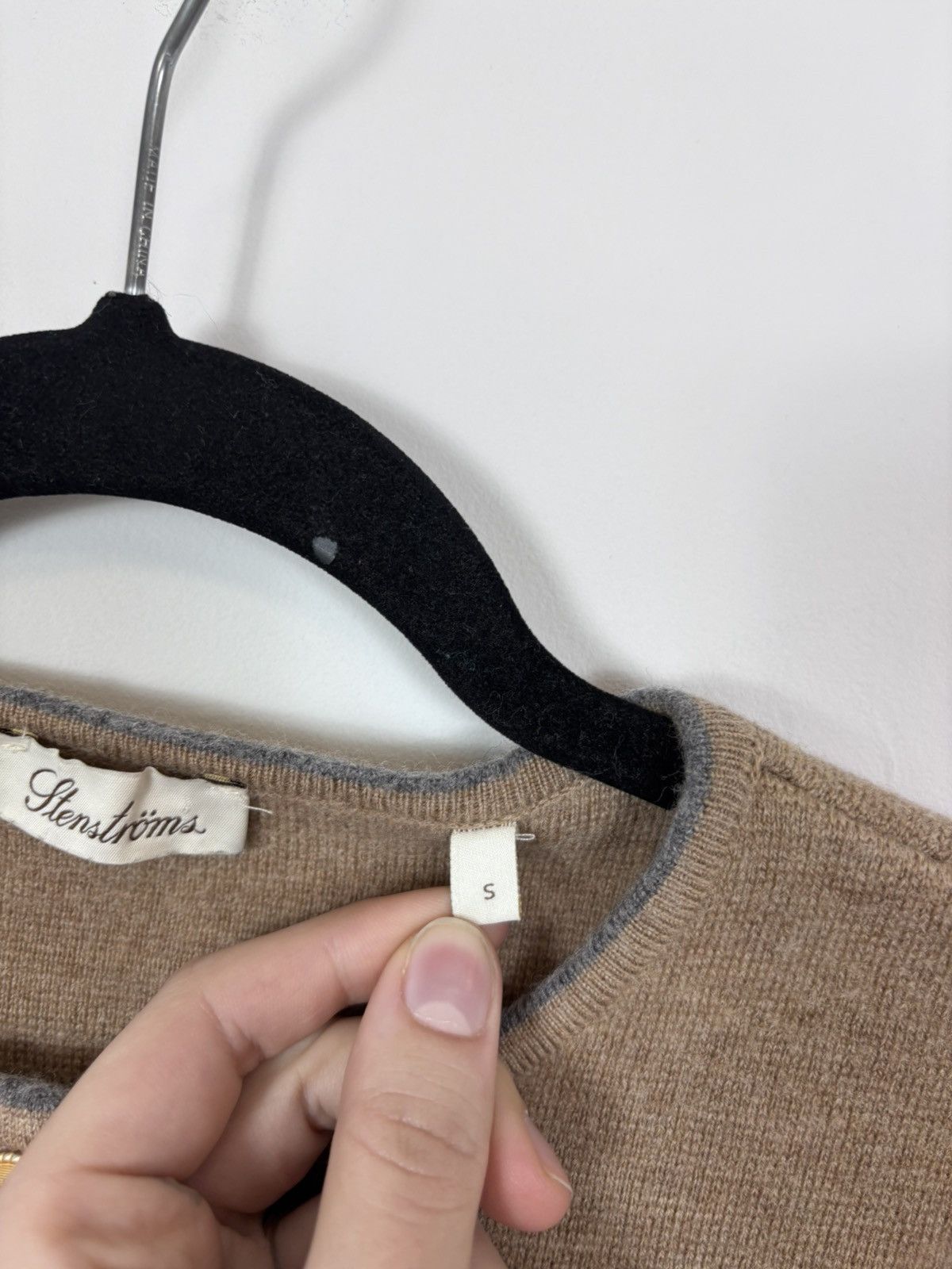 Strenstroms Stenstroms Women’s Beige Brown Wool Cardigan Sweater Size S / US 4 / IT 40 - 10 Thumbnail