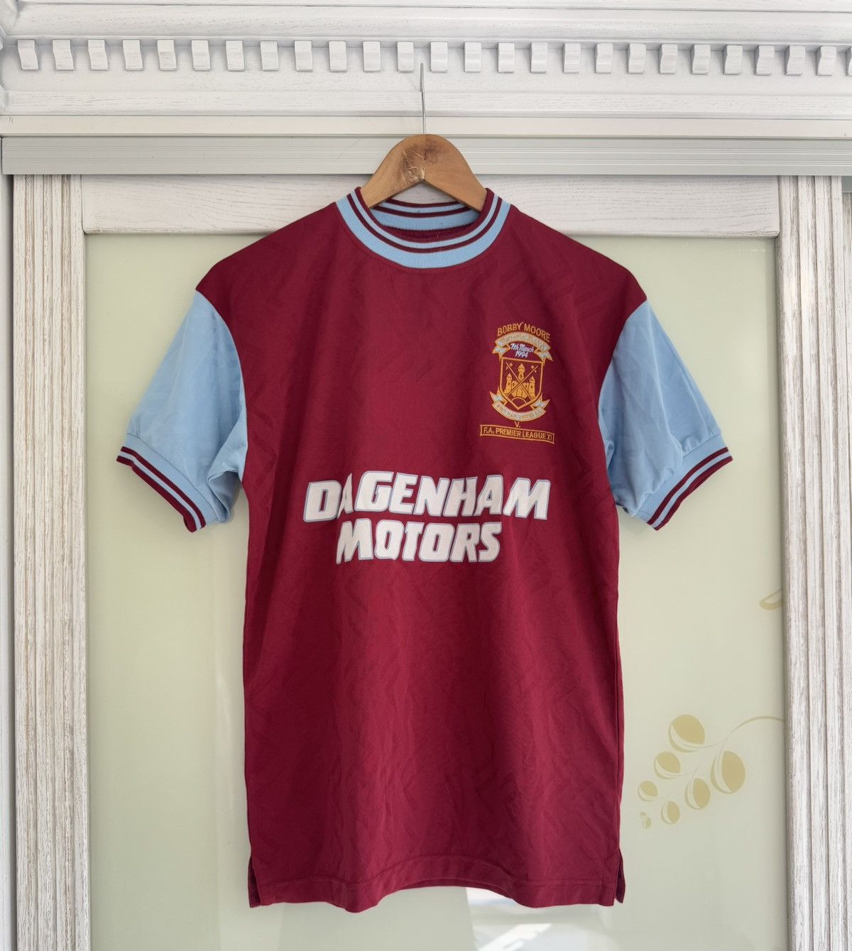 Other Vintage West Ham 1994 Score Draw Soccer Jersey Football Kit Size US S / EU 44-46 / 1 - 1 Thumbnail