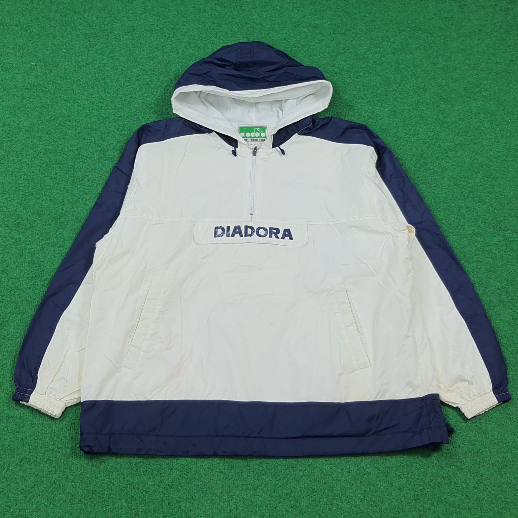 Diadora Vintage 90s Diadora Retro Windbreaker Anorak Jacket C287N27 Size US L / EU 52-54 / 3 - 3 Thumbnail
