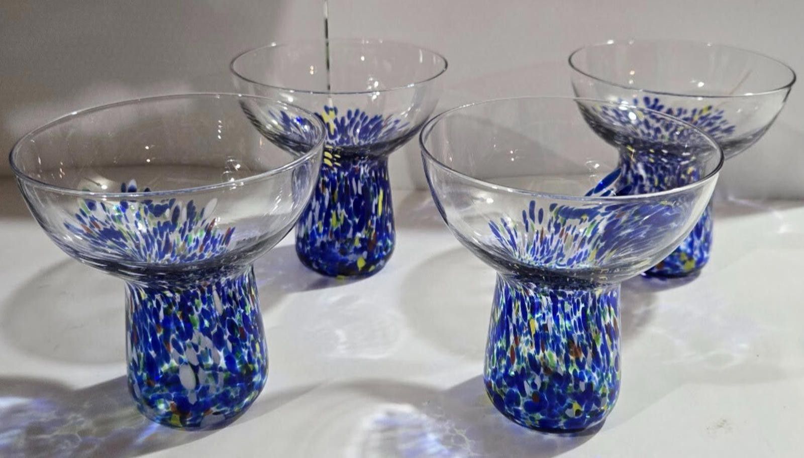 Designer Ovente Confetti Margarita Glasses Set of 4 Salt Rimmer NWT Size ONE SIZE - 3 Thumbnail