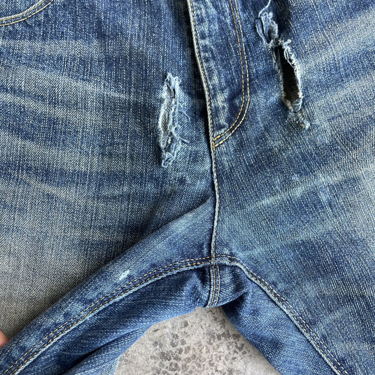 Morgan Homme 🔥🇯🇵Morgan Homme Japan Made Ripped Distress Denim Jeans Size US 31 - 8 Thumbnail