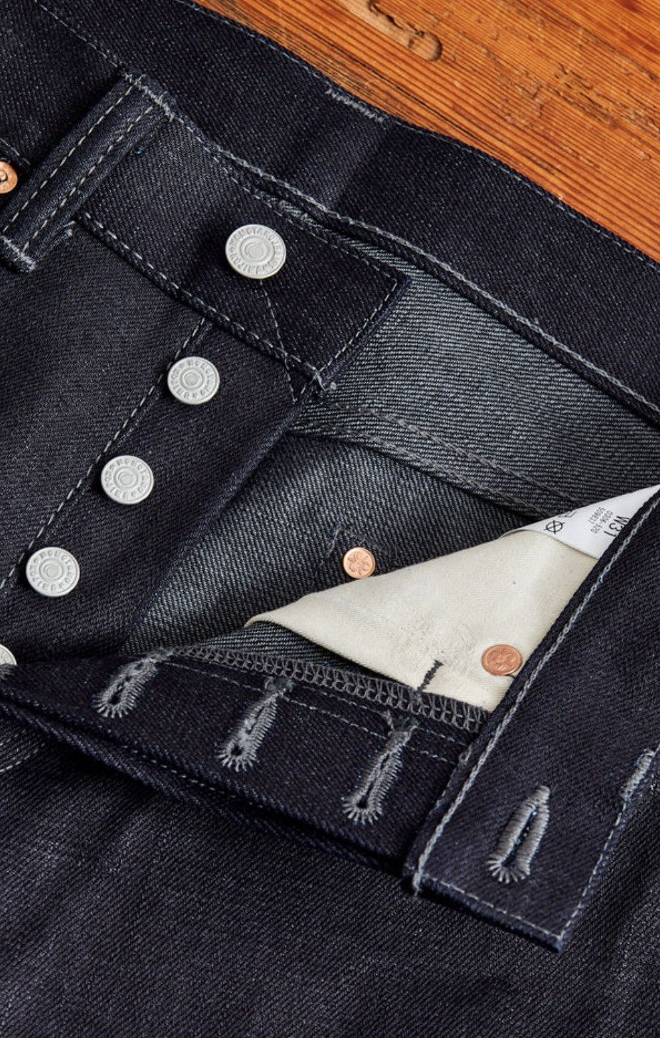 Momotaro Jeans 0306-52G "Indigo x Grey" 18oz Selvedge Denim Size US 34 / EU 50 - 4 Thumbnail