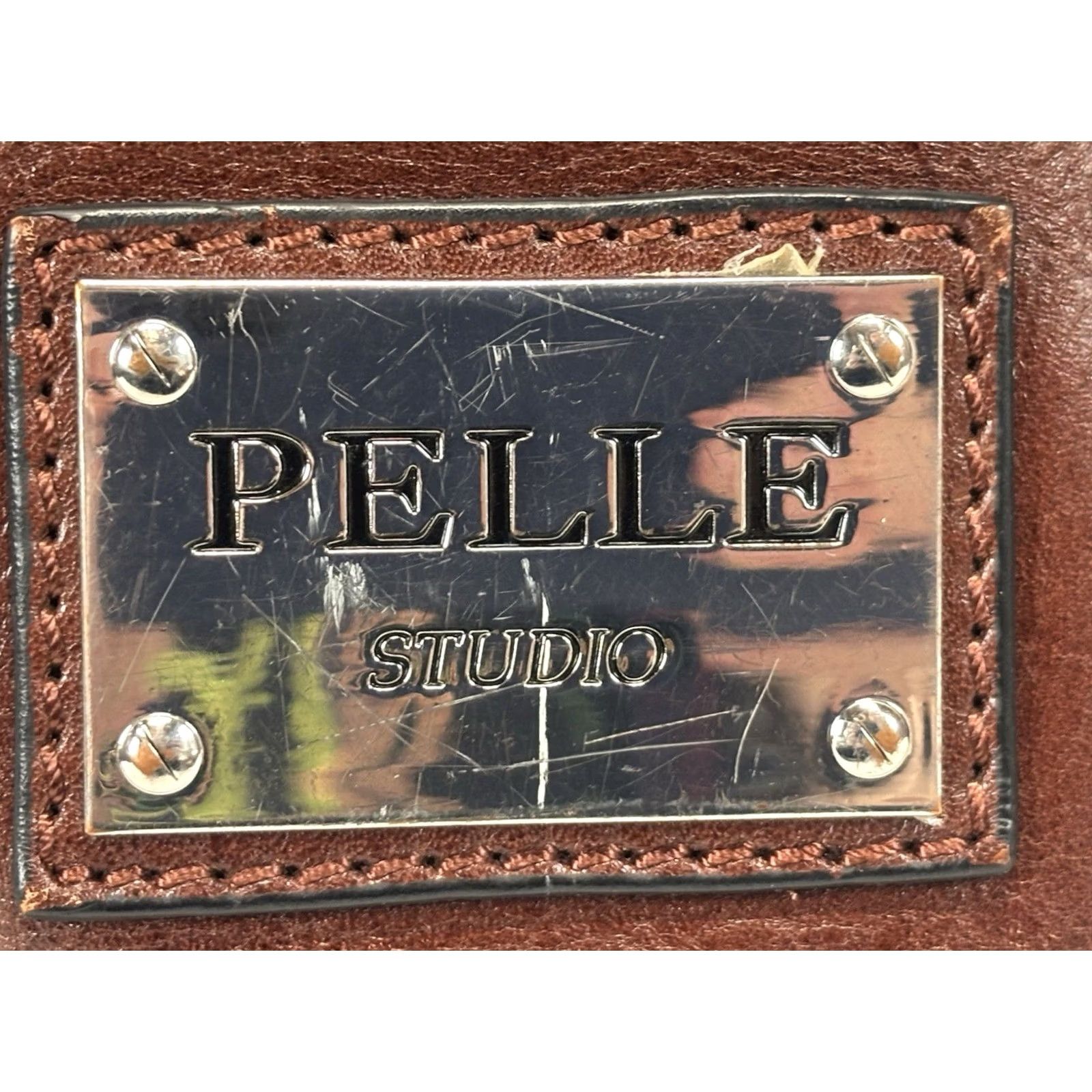 Vintage VINTAGE Pelle Studio Burgundy Leather Shoulder Bag Purse Oxblood Read Women Medium Leather Shopper/Shoulder Bag 13x12x4.5in Womens Size ONE SIZE - 3 Thumbnail