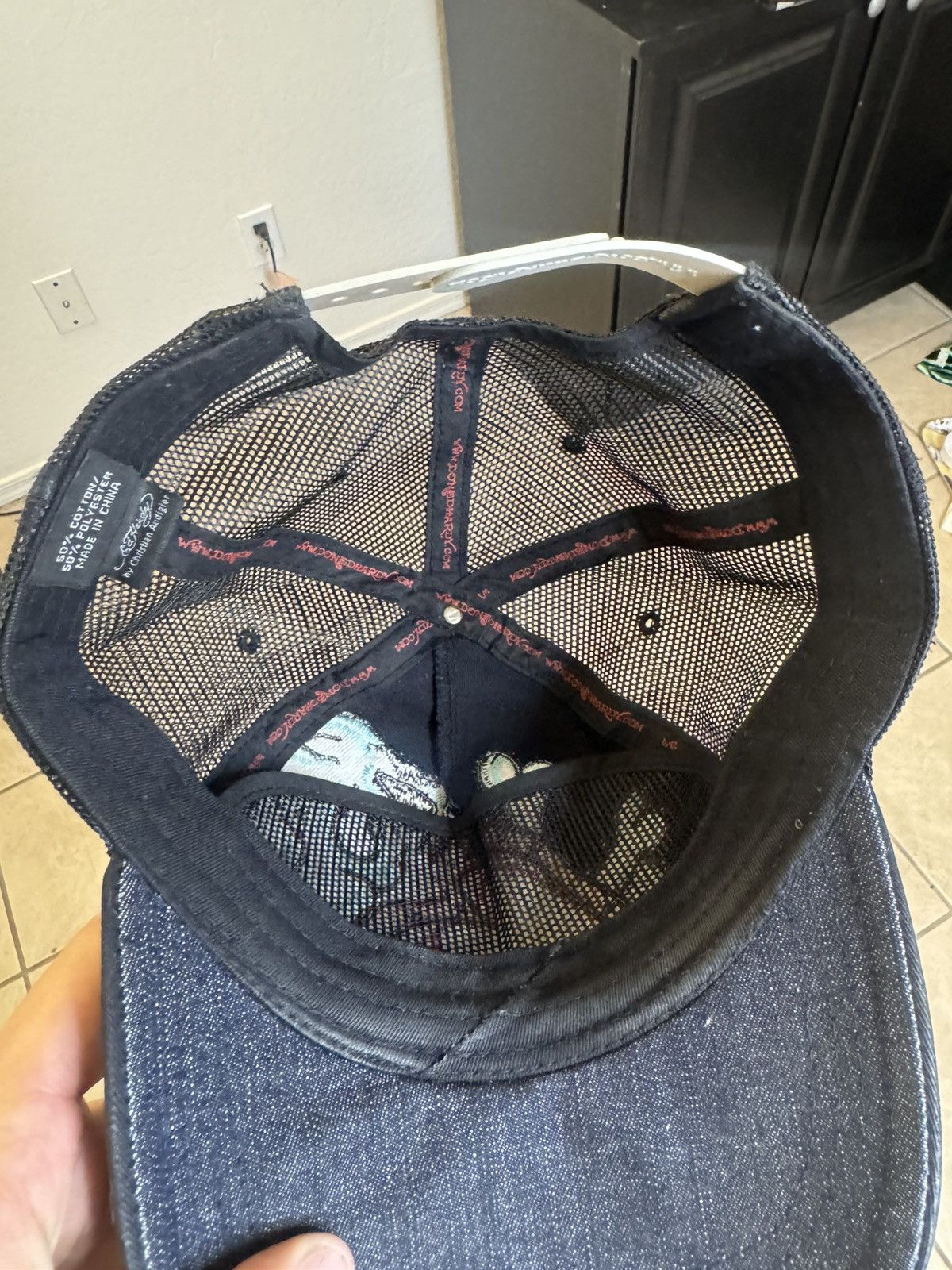 Ed Hardy Ed Hardy by Christian Heart & Crossbones Black Hat SnapBack Size ONE SIZE - 8 Thumbnail