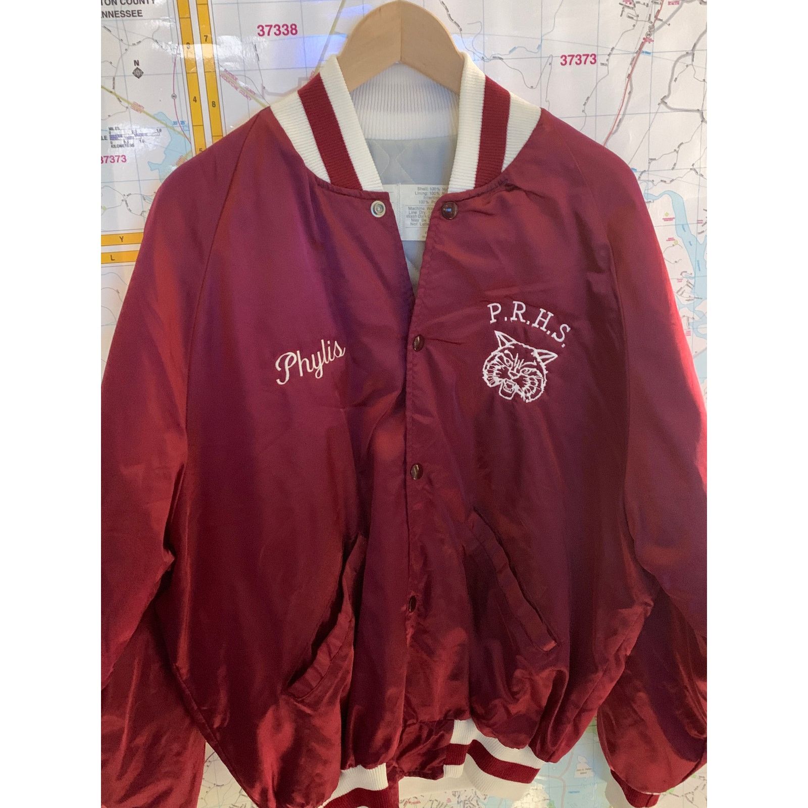 Vintage DeLong Sportswear 1980s Vintage high school Bomber Jacket Size US L / EU 52-54 / 3 - 12 Thumbnail