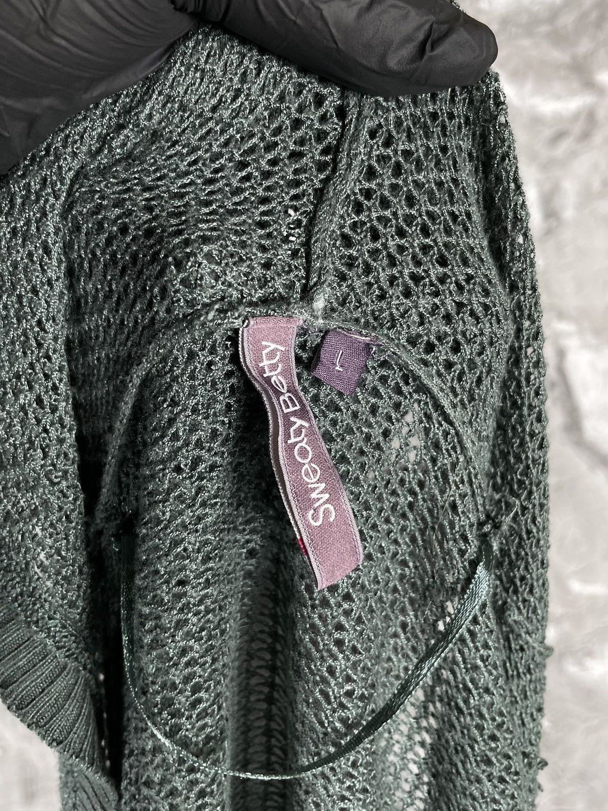 Japanese Brand Y2K Avant-Garde Mesh Long Sleeve Finger Hole Cape with Hood Size L / US 10 / IT 46 - 5 Thumbnail