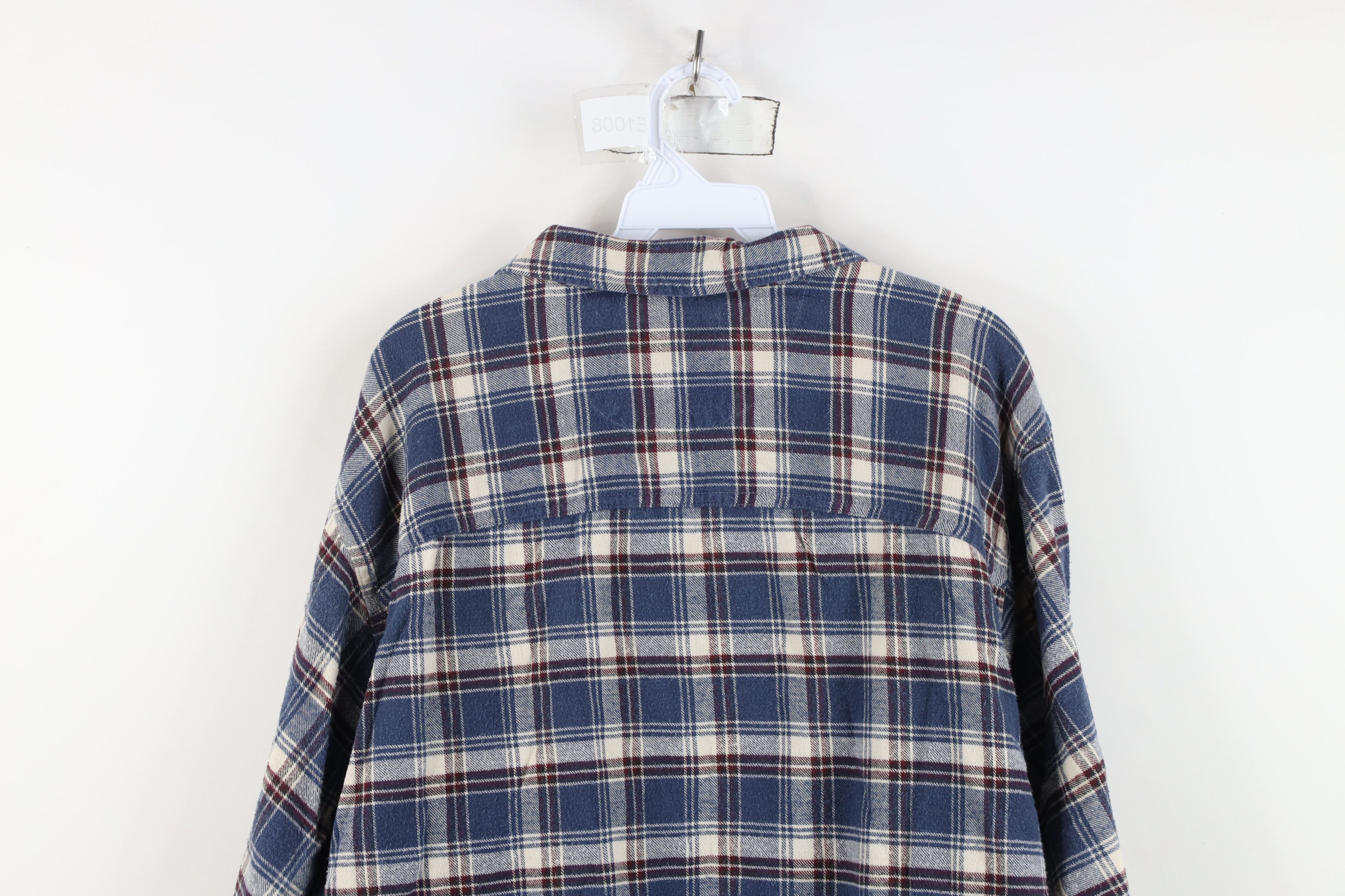 Vintage Vintage 90s Streetwear Flannel Half Zip Pullover Polo Shirt Size US L / EU 52-54 / 3 - 12 Thumbnail