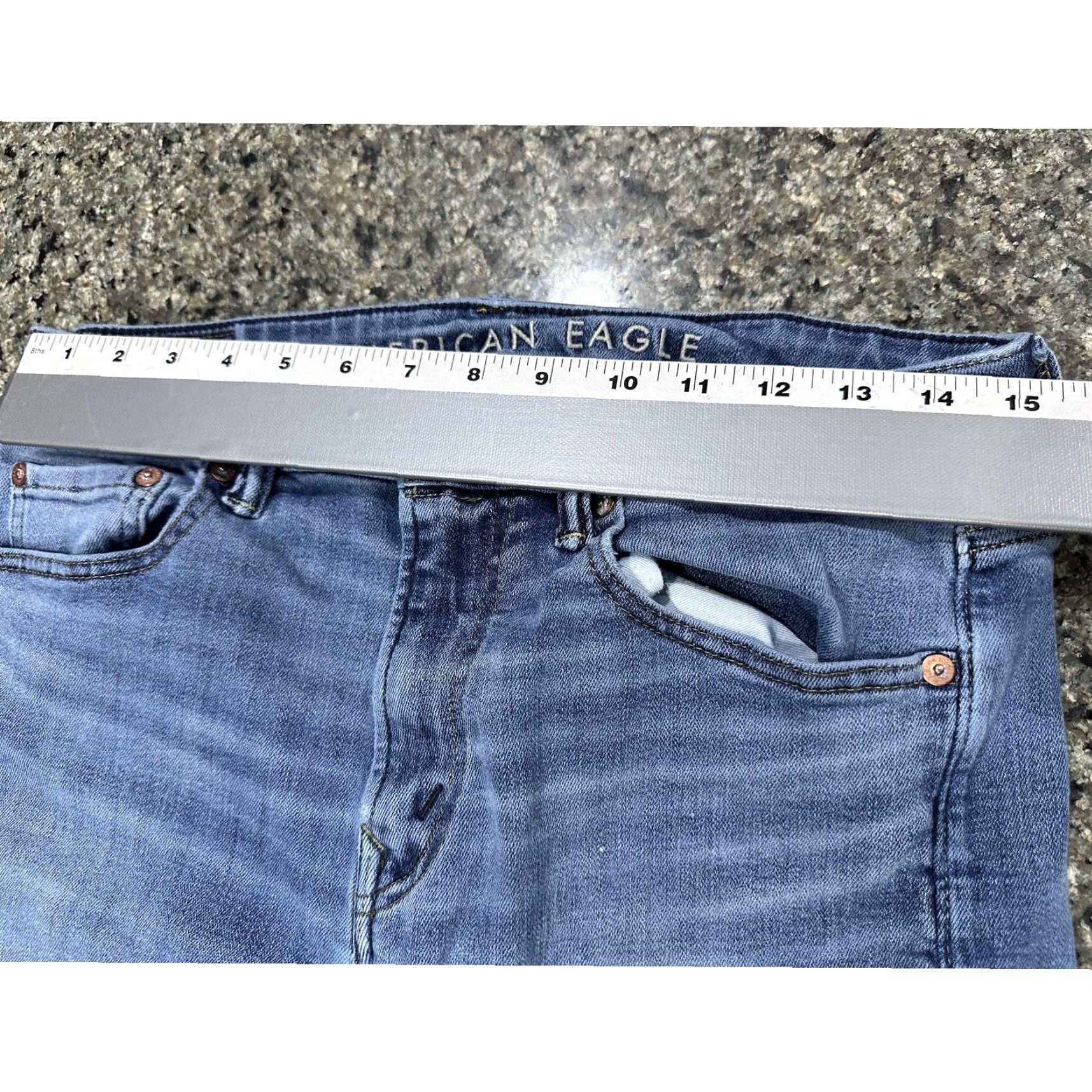 American Eagle Outfitters American Eagle Outfitters Jeans Athletic Straight 30 Mens 30x36 Blue AirFlex Temp Tech Pockets Stretch Denim Vintage No Size US 30 / EU 46 - 6 Thumbnail