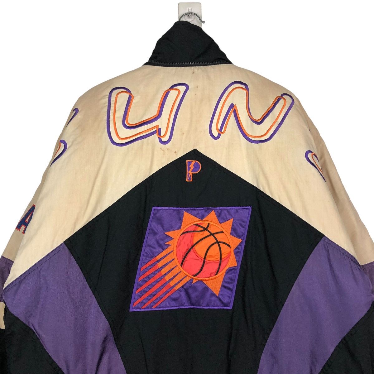 NBA 🔥VINTAGE PHOENIX SUNS STARTER BOMBER JACKET BIG LOGO Size US L / EU 52-54 / 3 - 11 Thumbnail