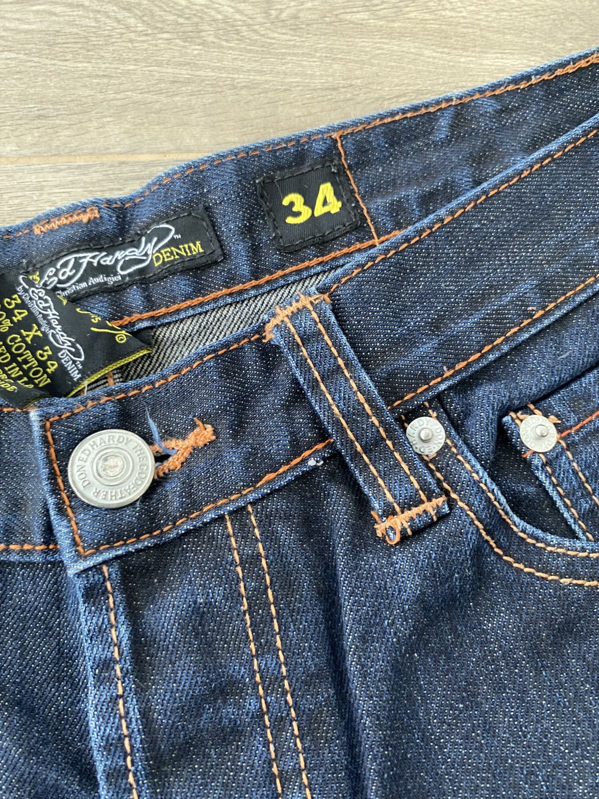 Ed Hardy × Vintage 💀ED HARDY skull vintage jeans Size US 34 / EU 50 - 19 Thumbnail