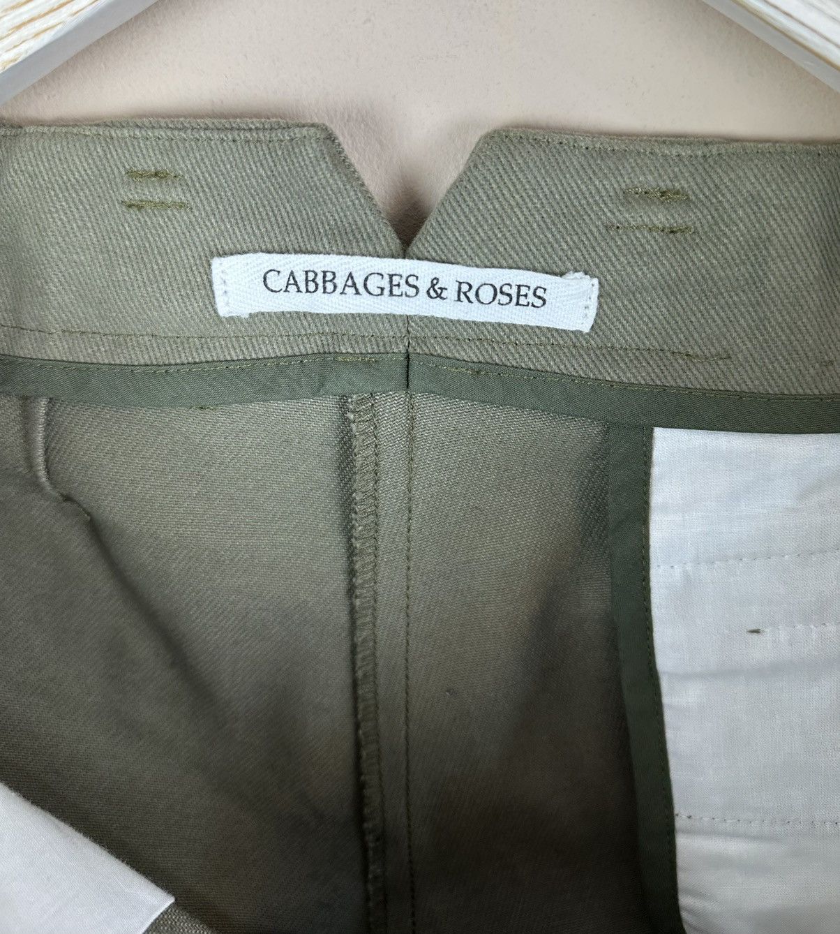 Margaret Howell CABBAGES & ROSES Jodhepurse Equestrian khaki pants trousers Size 27" / US 4 / IT 40 - 12 Thumbnail
