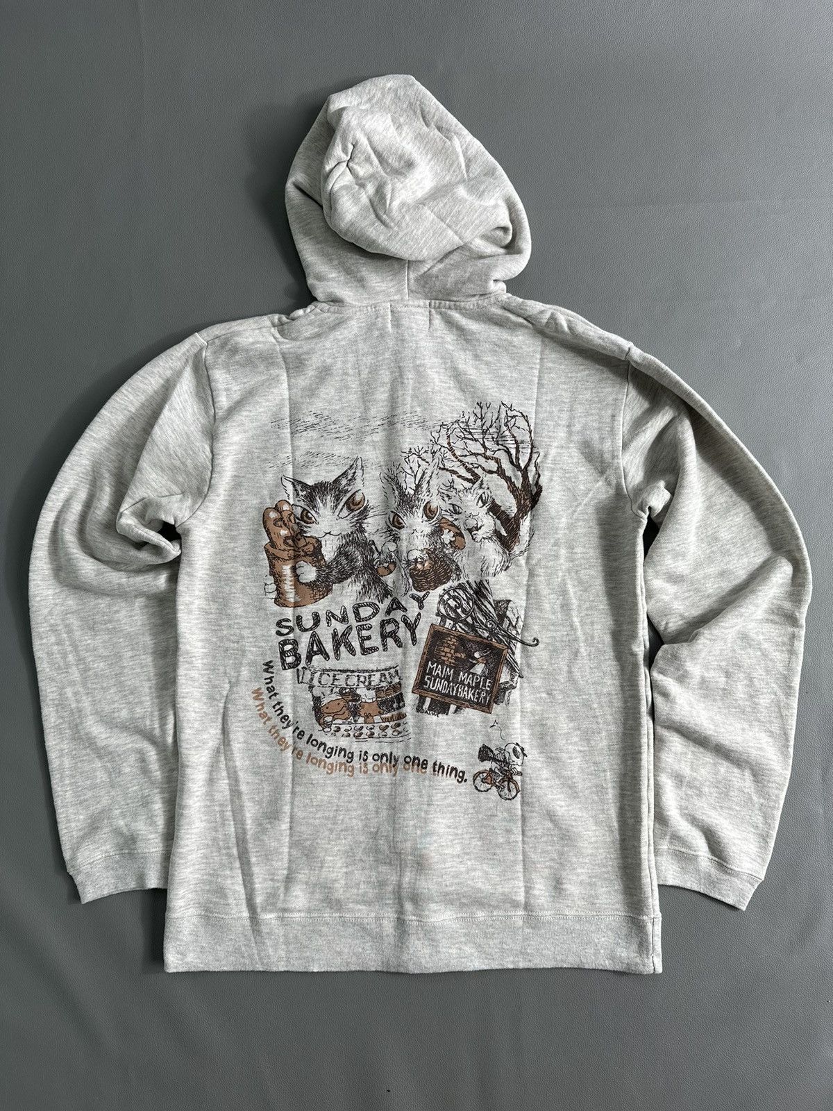 Hysteric Glamour WACHIFIELD CAT GREY COLOUR ZIP HOODIE Size US M / EU 48-50 / 2 - 2 Thumbnail