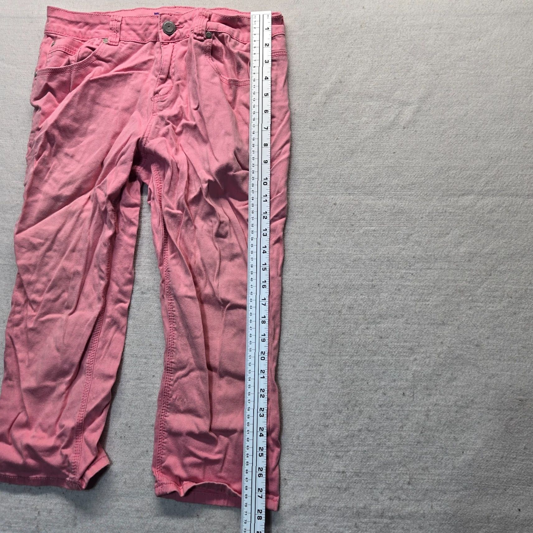Denime Deja Bleu Pink Jeans Crop Capri Straight Denim Adult Women's Size 12 Size 34" / US 12 / IT 48 - 6 Thumbnail