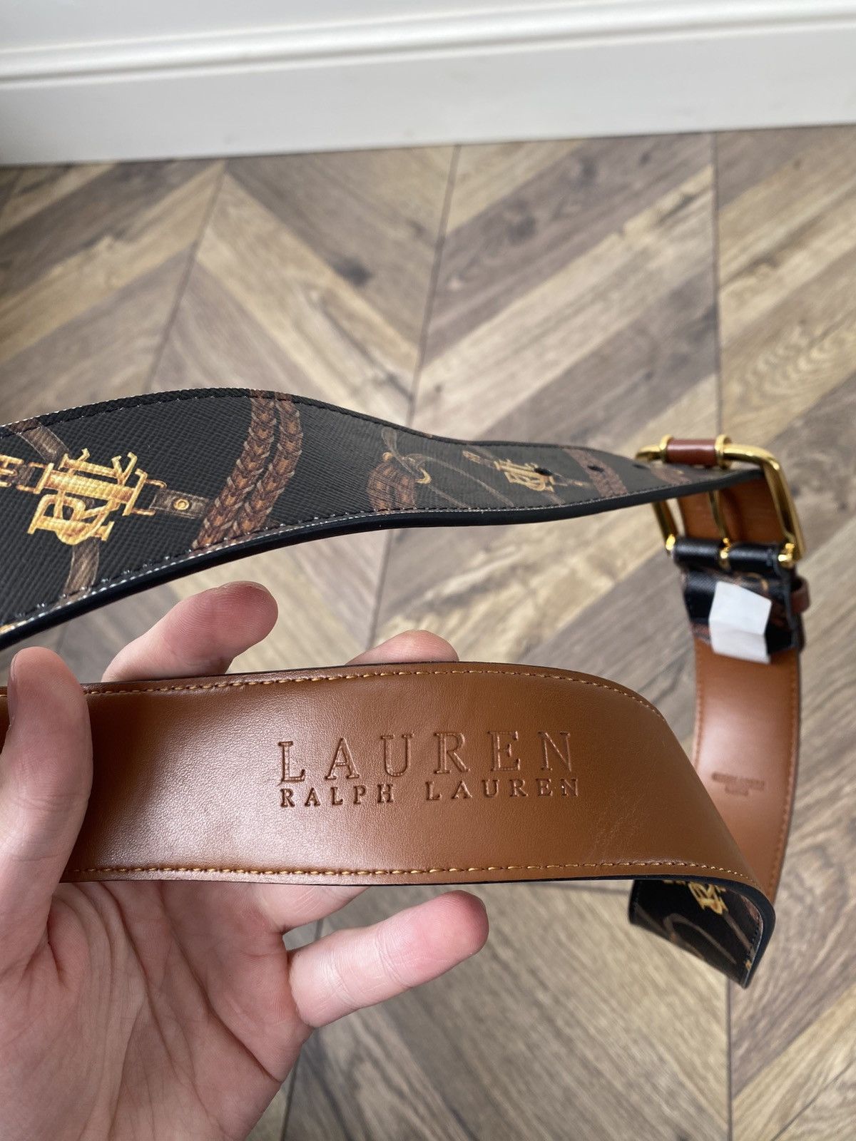 Ralph Lauren Vintage Ralph Lauren bit and bridle print all over logo belt Size 28 - 5 Thumbnail