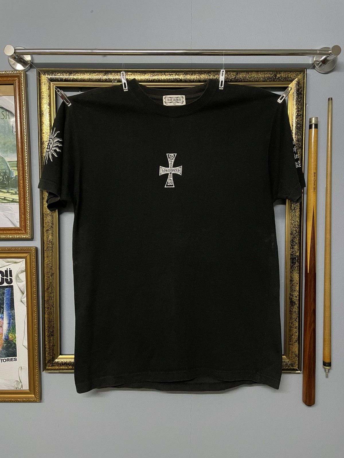 Japanese Brand Vintage 1990s Japan Karma Tribal Cross Gothic Style Tshirt Size US M / EU 48-50 / 2 - 7 Thumbnail