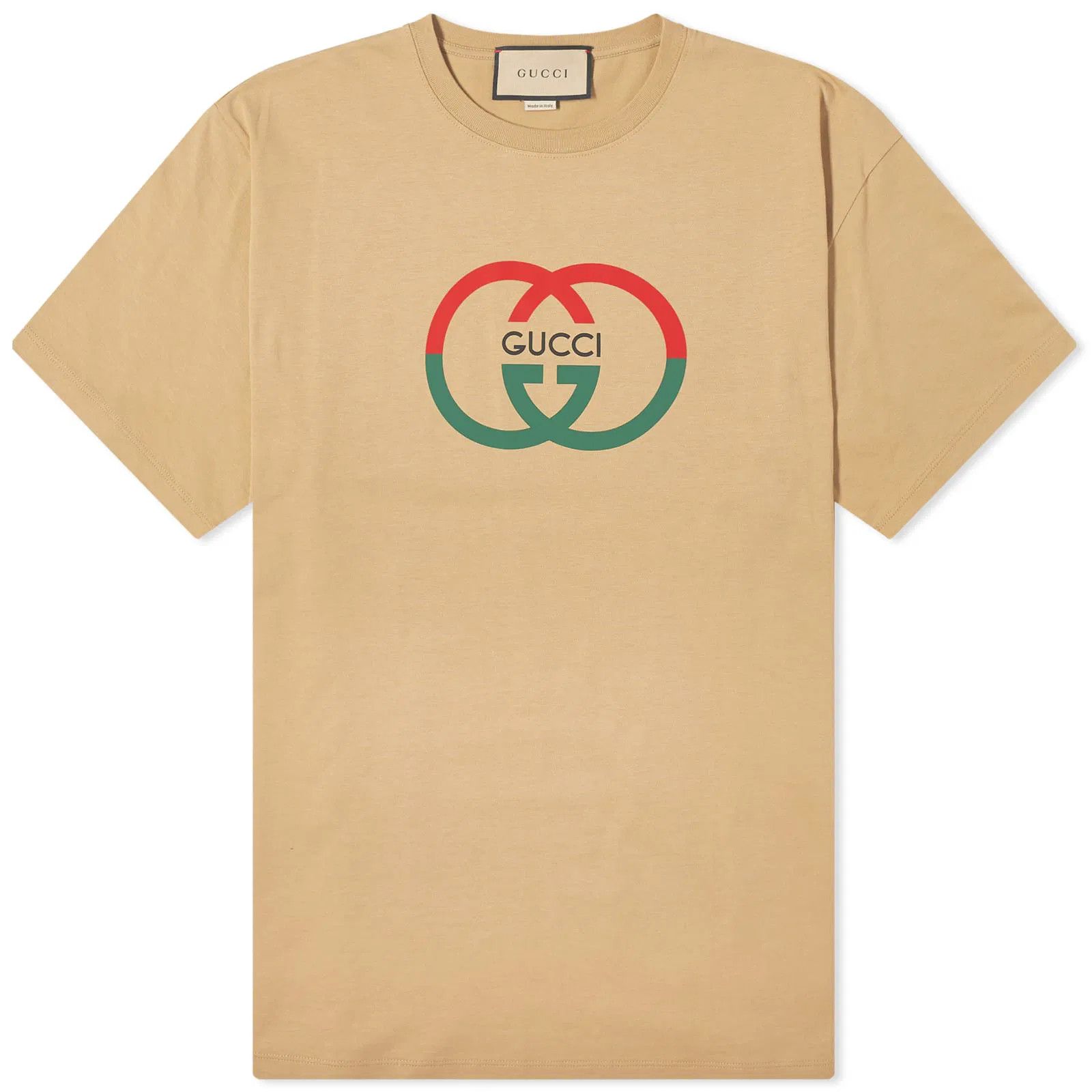 Gucci o1B3y1r0526 Cotton Jersey Short Sleeve T-Shirt in Camel Size XL / US 12-14 / IT 48-50 - 1 Preview