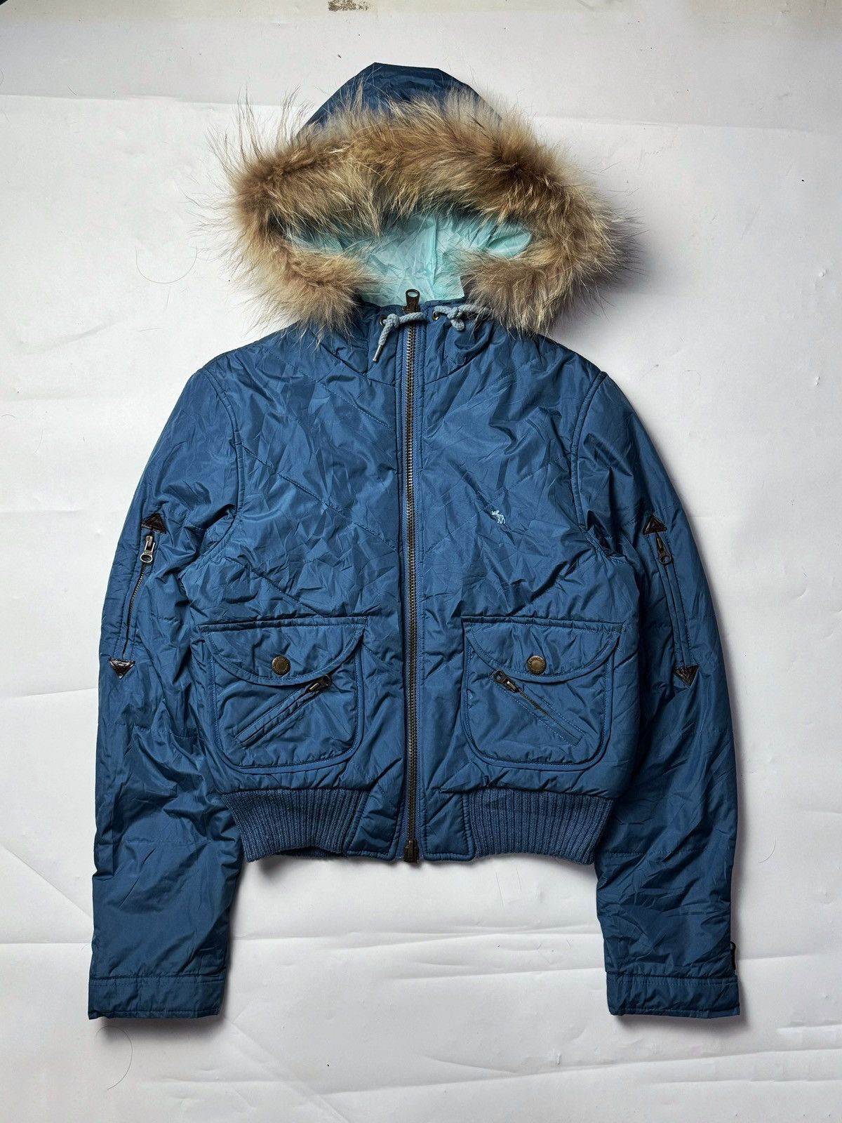 Faux Fur Bomber Hoodie Jacket Cropped Japanese Styled