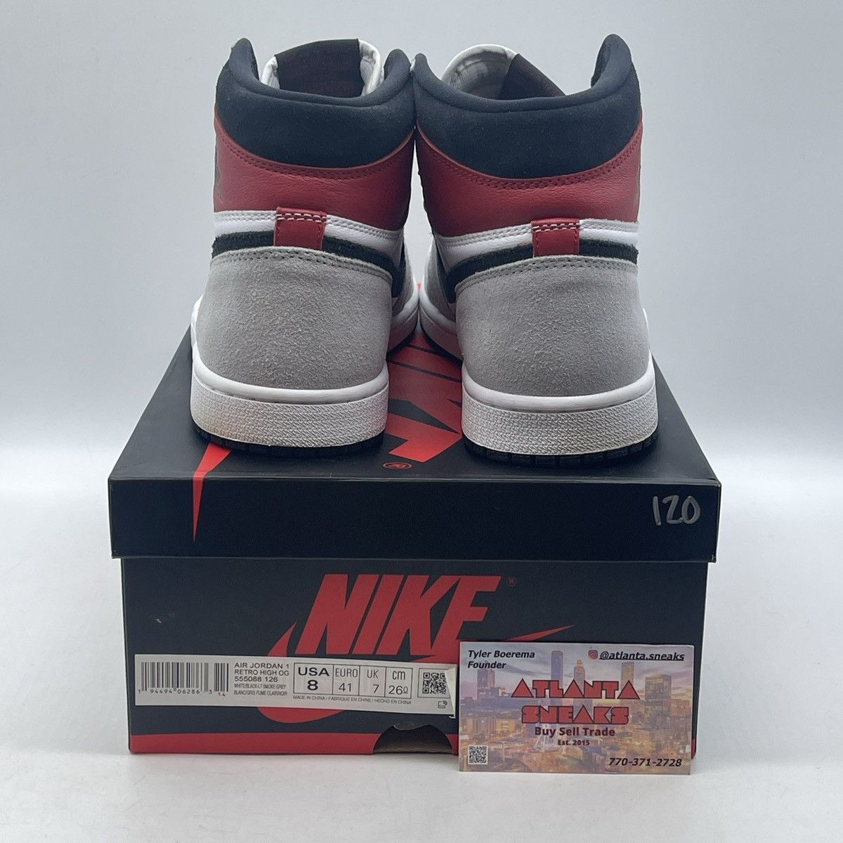 Jordan Brand Air Jordan 1 high smoke grey Size US 8 / EU 41 - 3 Thumbnail