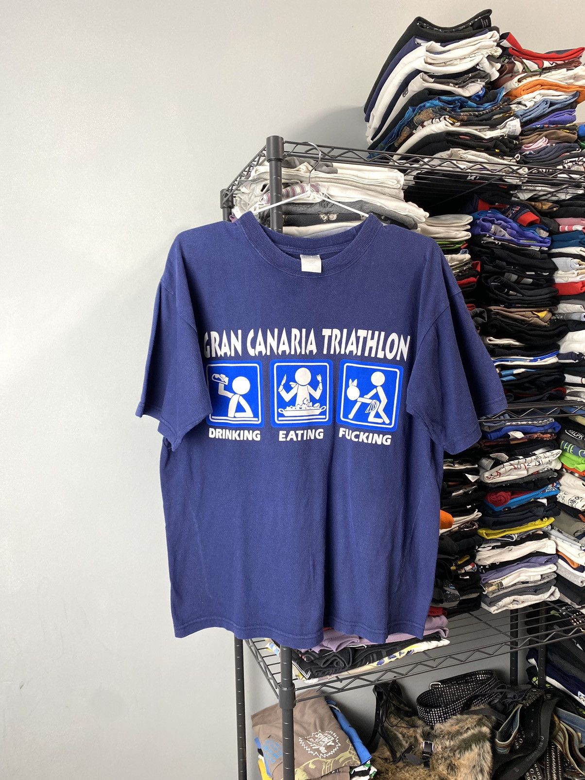 Vintage Y2K 00’s Vintage Gran Canaria Triathlon T Shirt Hookups Size US L / EU 52-54 / 3 - 1 Thumbnail