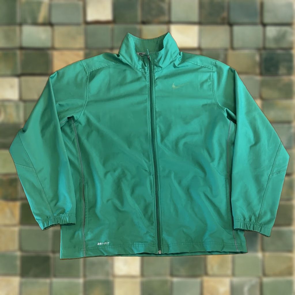 Nike Nike Dri-Fit Track Jacket Green XL Full Zip Performance Men Jacket Size US XL / EU 56 / 4 - 1 Thumbnail