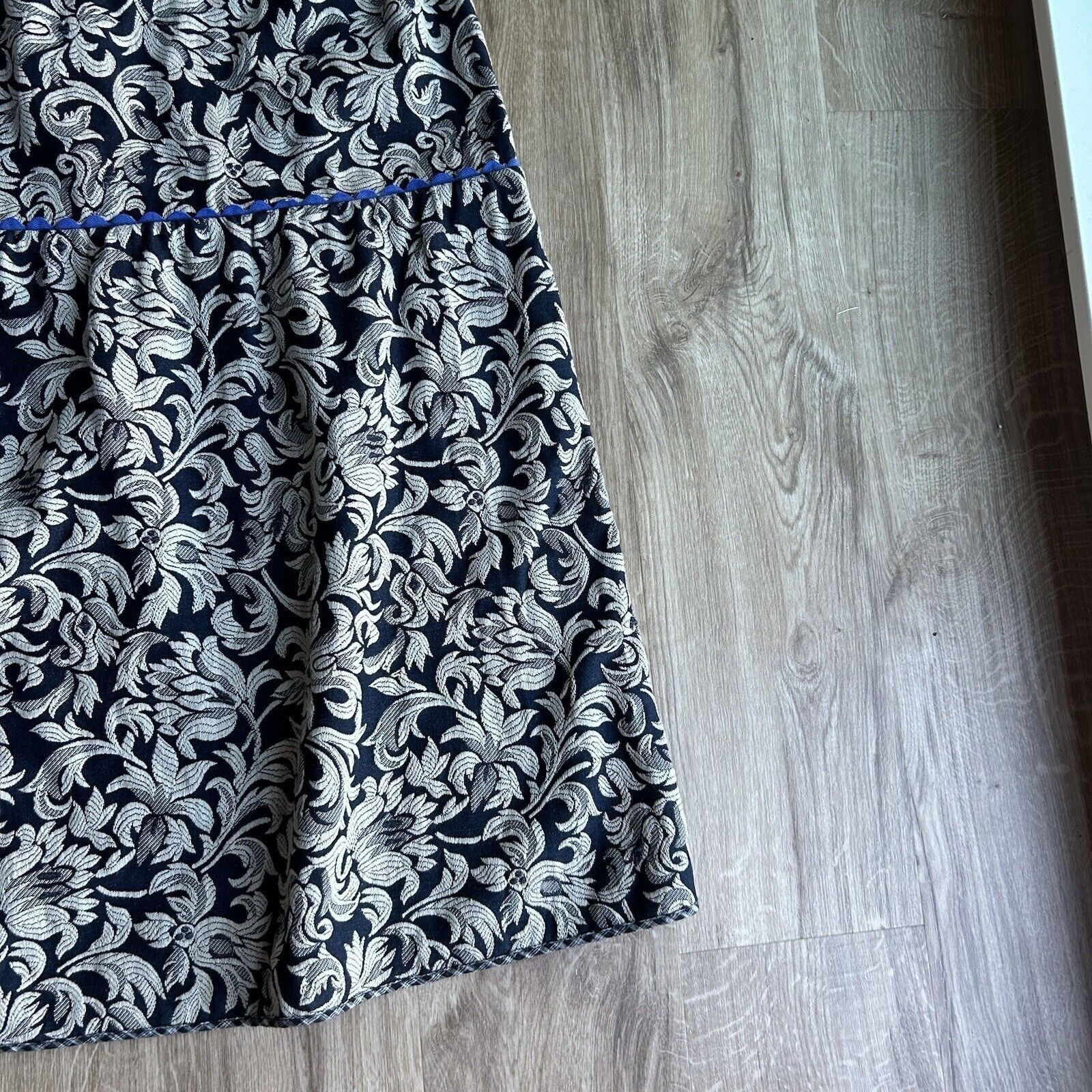 Dosa DOSA Women’s Dress Gray Blue Mini Floral Paisley Sleeveless Size L / US 10 / IT 46 - 4 Thumbnail
