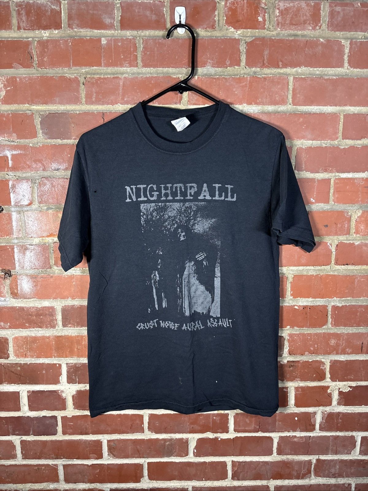 Jerzees Vintage Nightfall Band Shirt Crust Noise Aural Assault Sz M Size US M / EU 48-50 / 2 - 1 Thumbnail