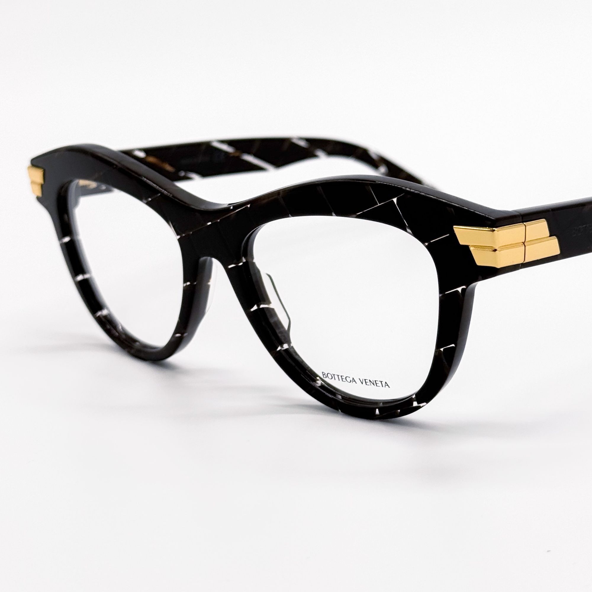 Bottega Veneta NEW BOTTEGA VENETA EYEGLASSES BV1105O 003 CAT EYE HAVANA/WHI Size ONE SIZE - 6 Thumbnail
