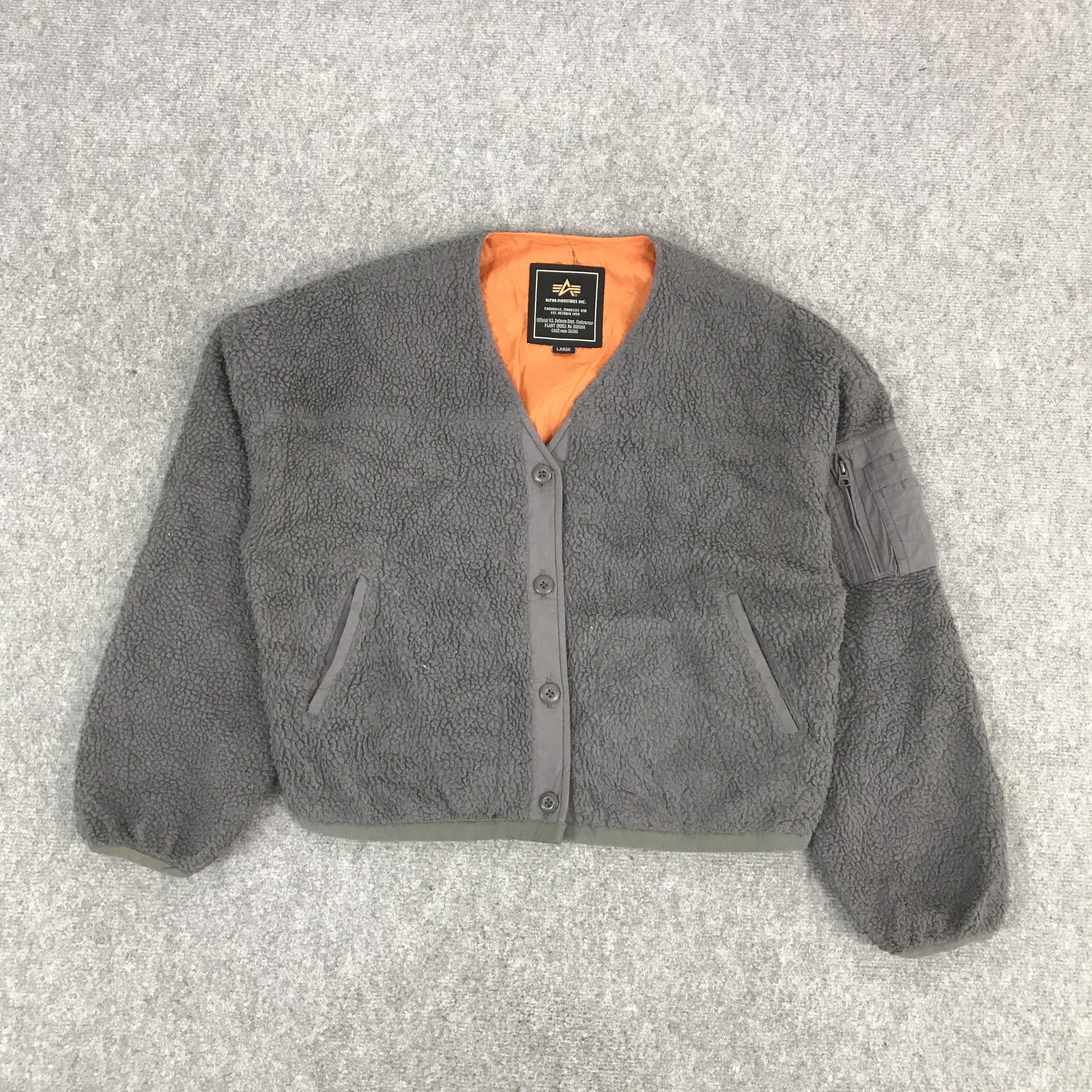 Alpha Industries ALPHA INDUSTRIES CARDIGAN FLEECE JACKET Size US L / EU 52-54 / 3 - 1 Thumbnail