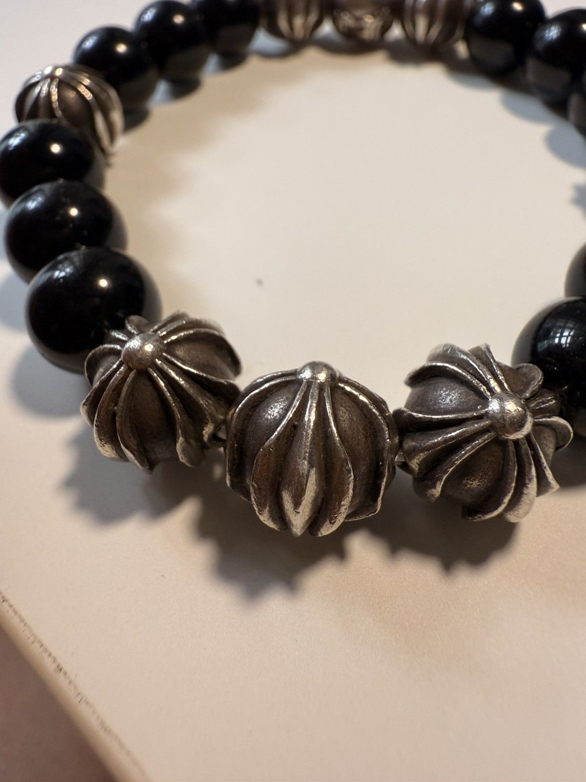 Chrome Hearts Chrome hearts onyx 10mm beads bracelet Size ONE SIZE - 9 Thumbnail