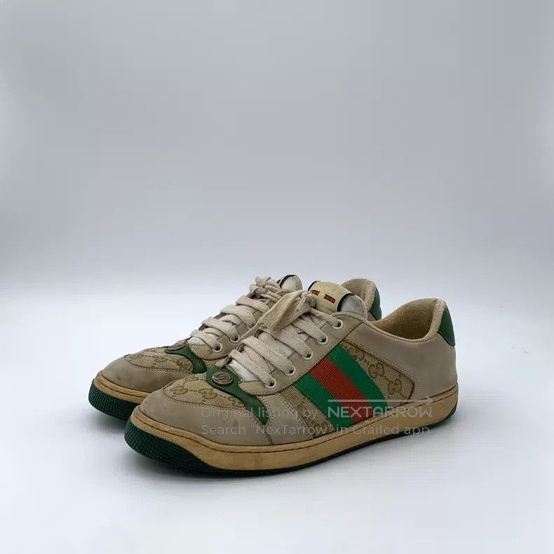 Gucci Gucci Brown GG enamel lace-up casual flat board shoes dirt Size US 8 / EU 41 - 1 Thumbnail