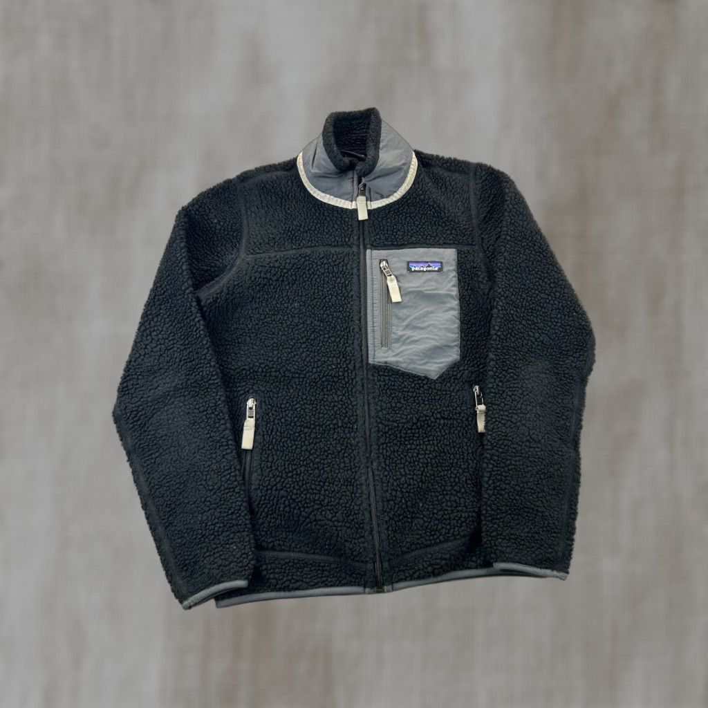Patagonia Patagonia Jacket XXS Men's Retro Full Zip Fleece Black Stand-Up Collar Pocket Size US XXS / EU 40 - 1 Thumbnail