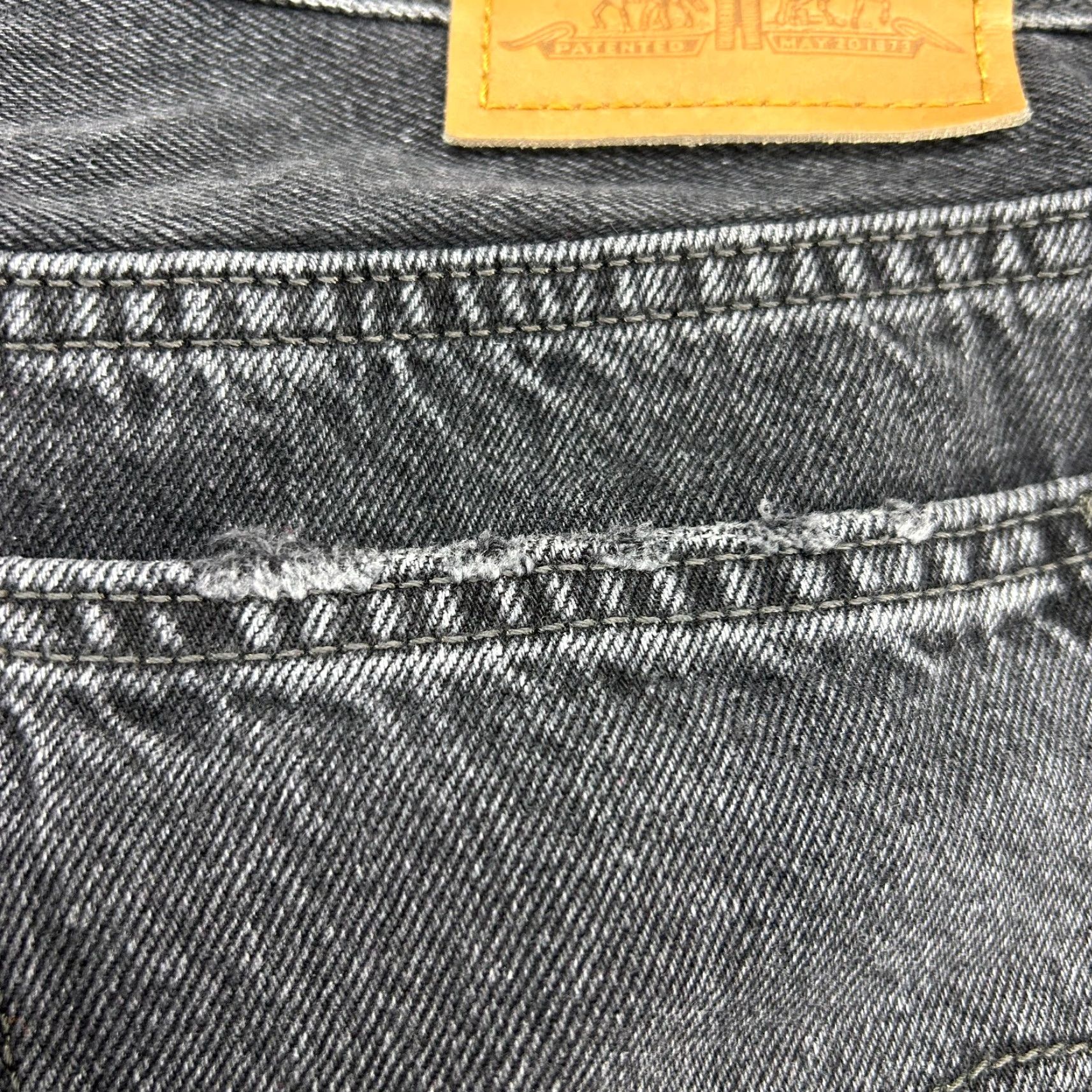 Levi's VINTAGE Levi's Wedgie Jeans Womens 27 Black Straight Premium 501 Stretch Denim Distressed 80s 90s Retro Womens Size 27" / US 4 / IT 40 - 5 Thumbnail