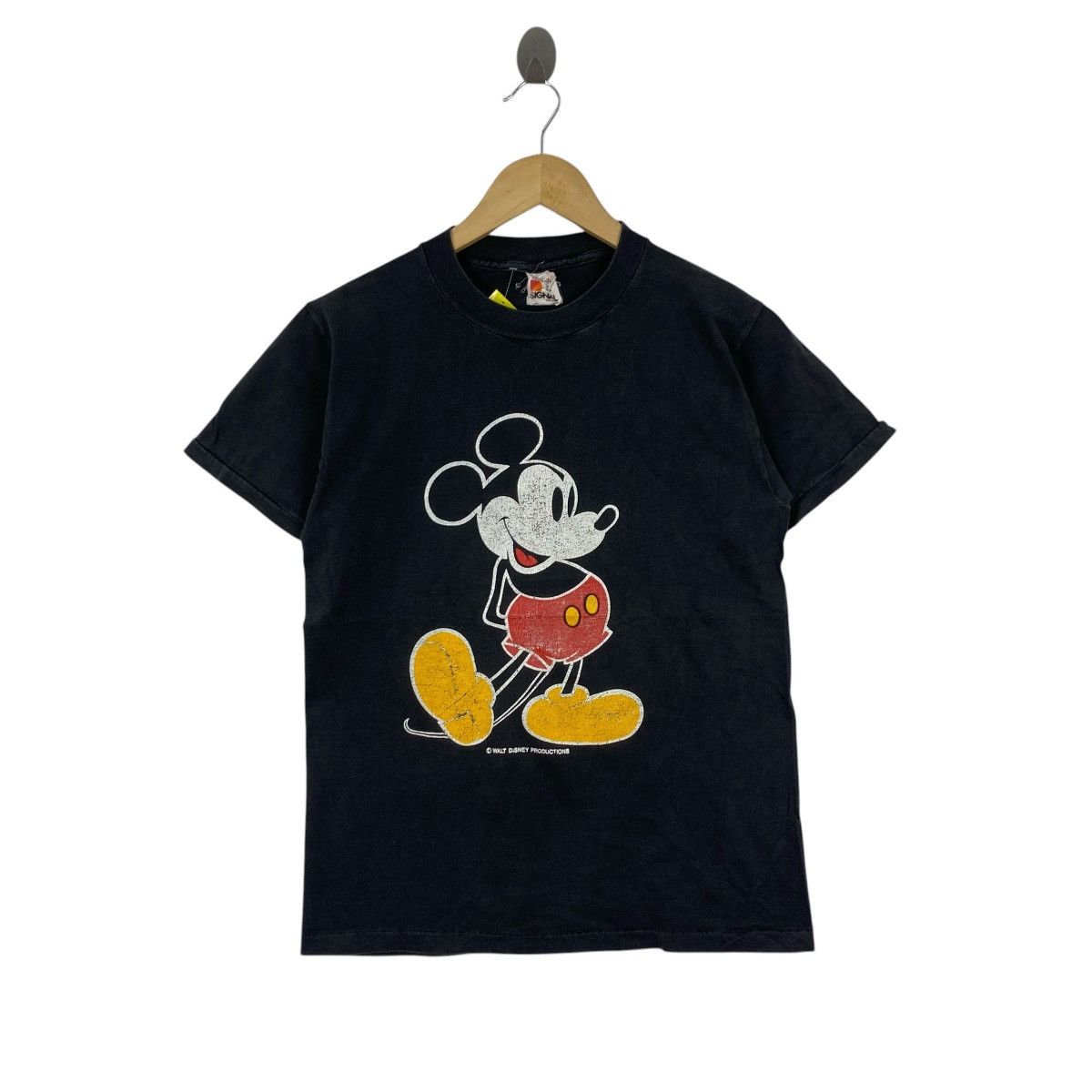 Vintage Vtg 80s Mickey Mouse Disney T-Shirt Signal Tag Made in USA S Size US S / EU 44-46 / 1 - 1 Thumbnail