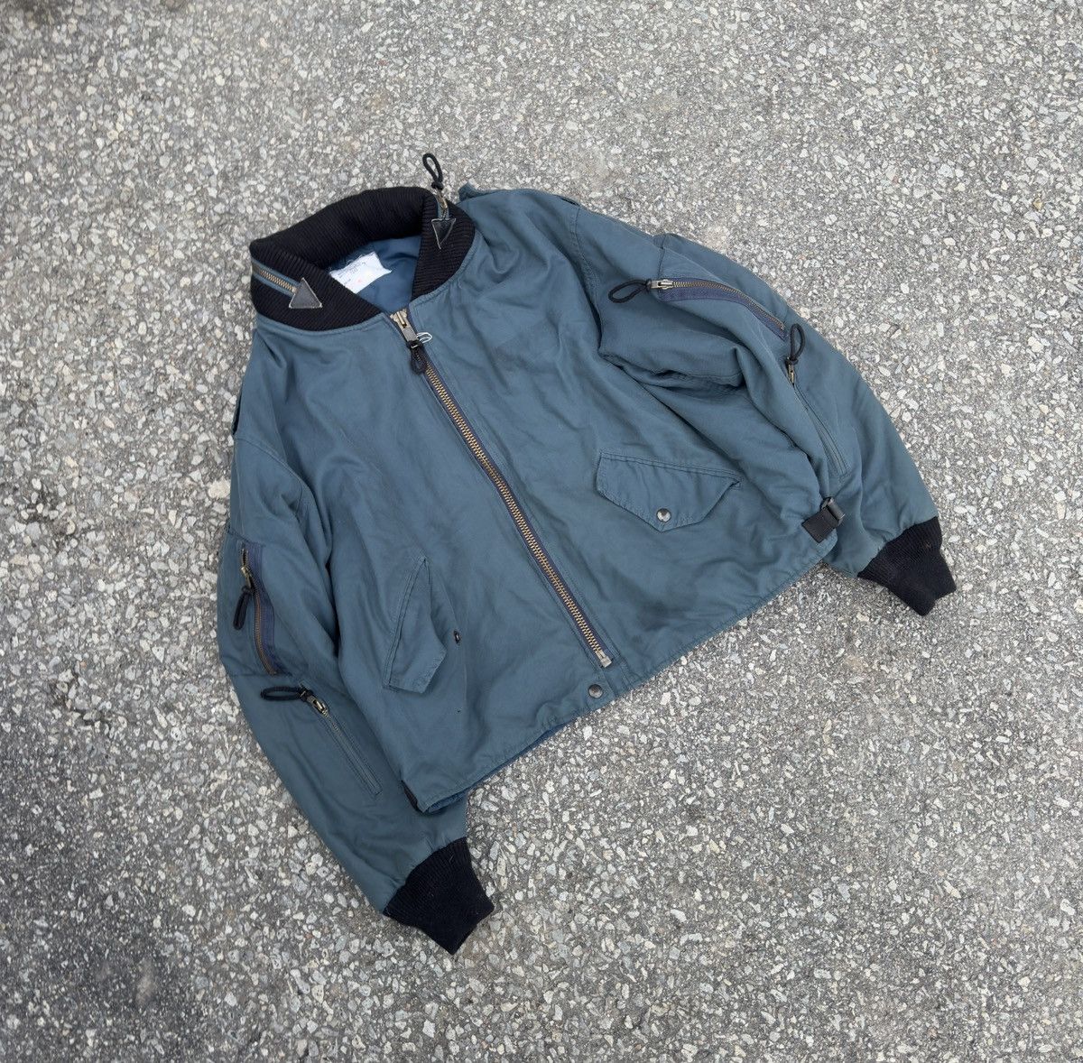 Vintage 70s-80s Rare Vintage Military Jacket Cropped Fit Size US XL / EU 56 / 4 - 4 Thumbnail