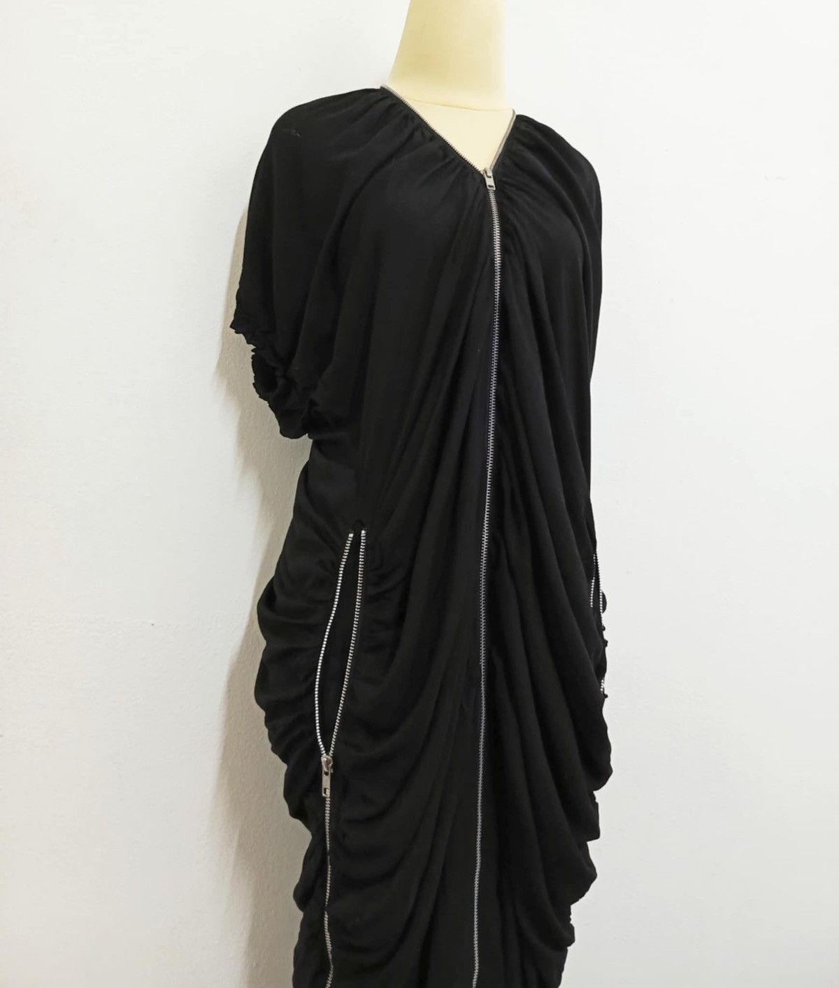 Limi Feu 🔥LIMI FEU RAYON&SILK BLACK ZIPPER MAXI DRESS Size S / US 4 / IT 40 - 6 Thumbnail