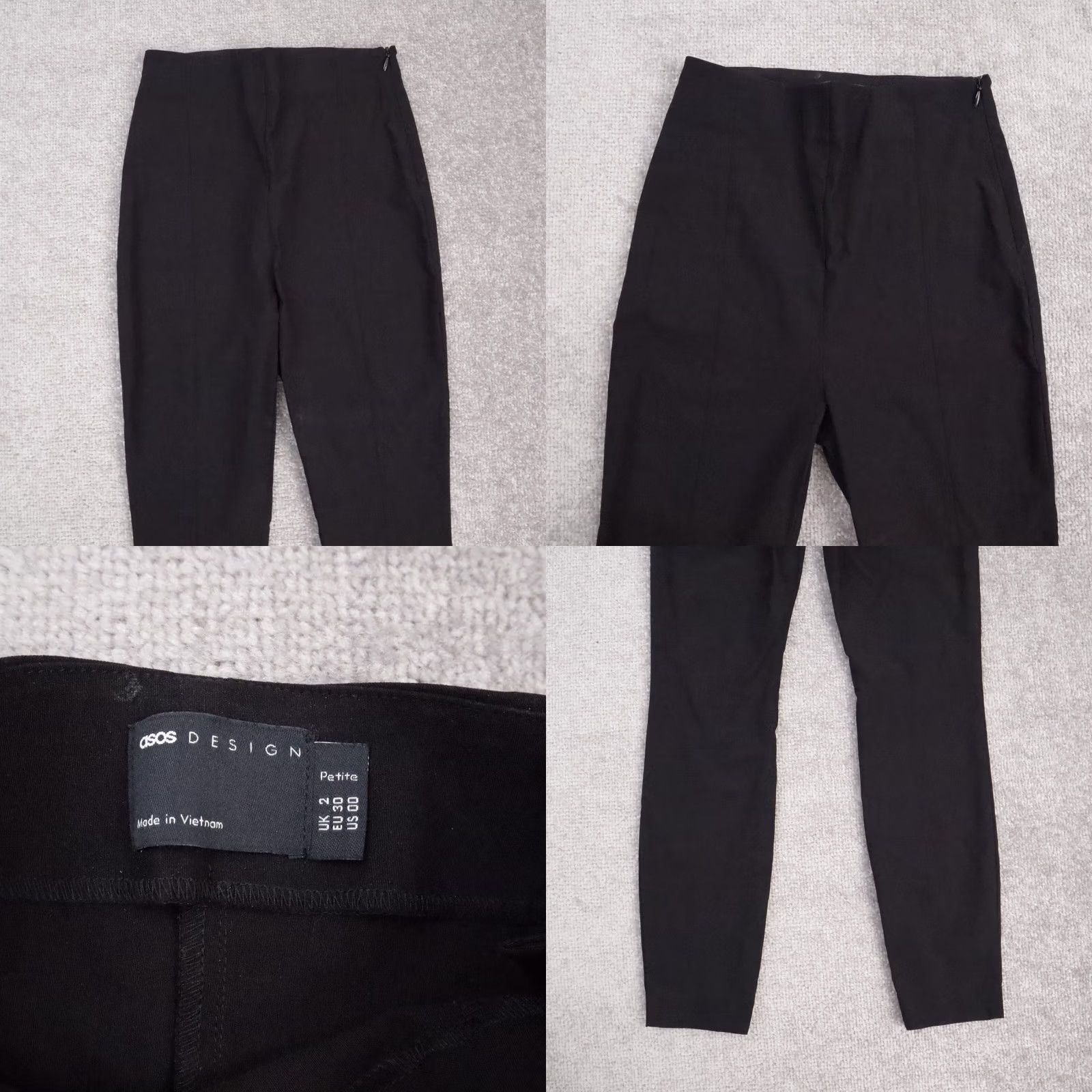 Asos ASOS Petite Black Skinny Ankle Pants Women's 2XS Size 24" / US 00 / IT 34 - 8 Thumbnail