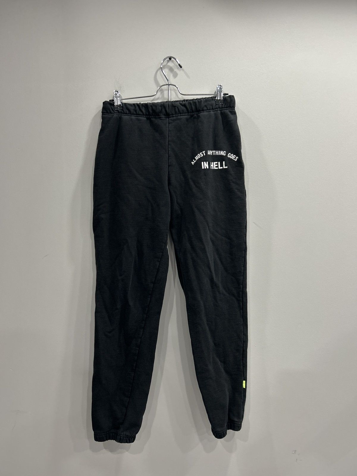 Vintage ALMOST ANYTHING GOES IN HELL SWEATPANTS Size US 29 - 1 Thumbnail