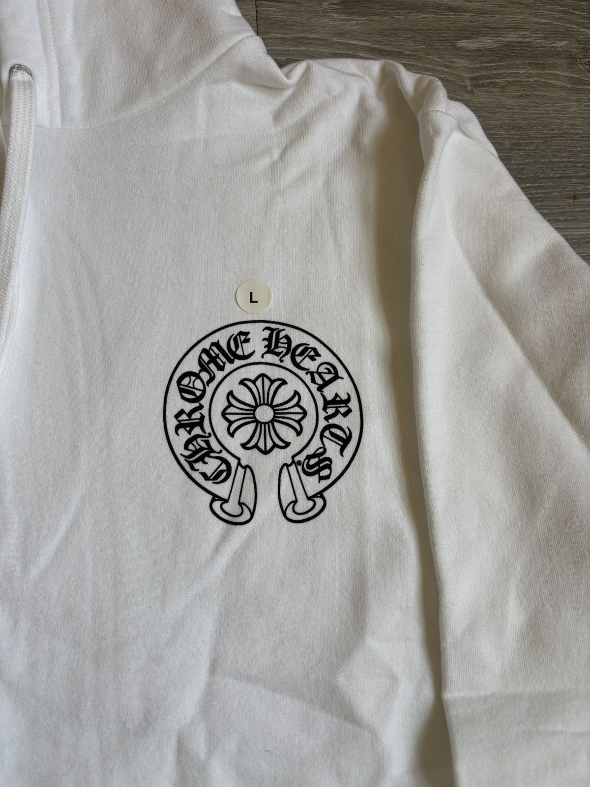 Chrome Hearts Chrome Hearts White Miami Horseshoe Hoodie Size US L / EU 52-54 / 3 - 8 Thumbnail