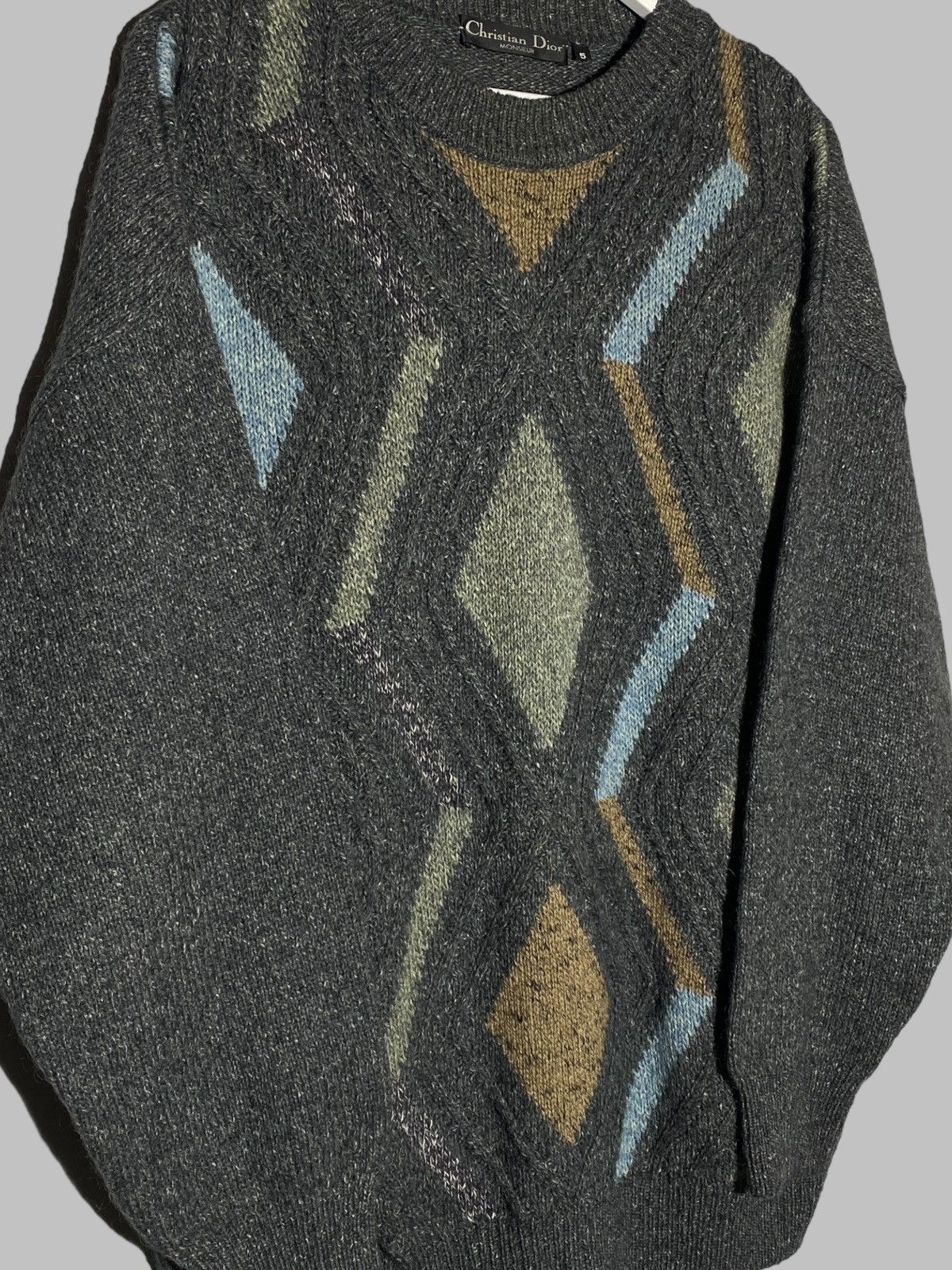 Christian Dior Monsieur × Vintage 🔥 VINTAGE DIOR MONSIEUR MOHAIR SWEATER 90s PREPPY STYLE Size US XL / EU 56 / 4 - 3 Thumbnail