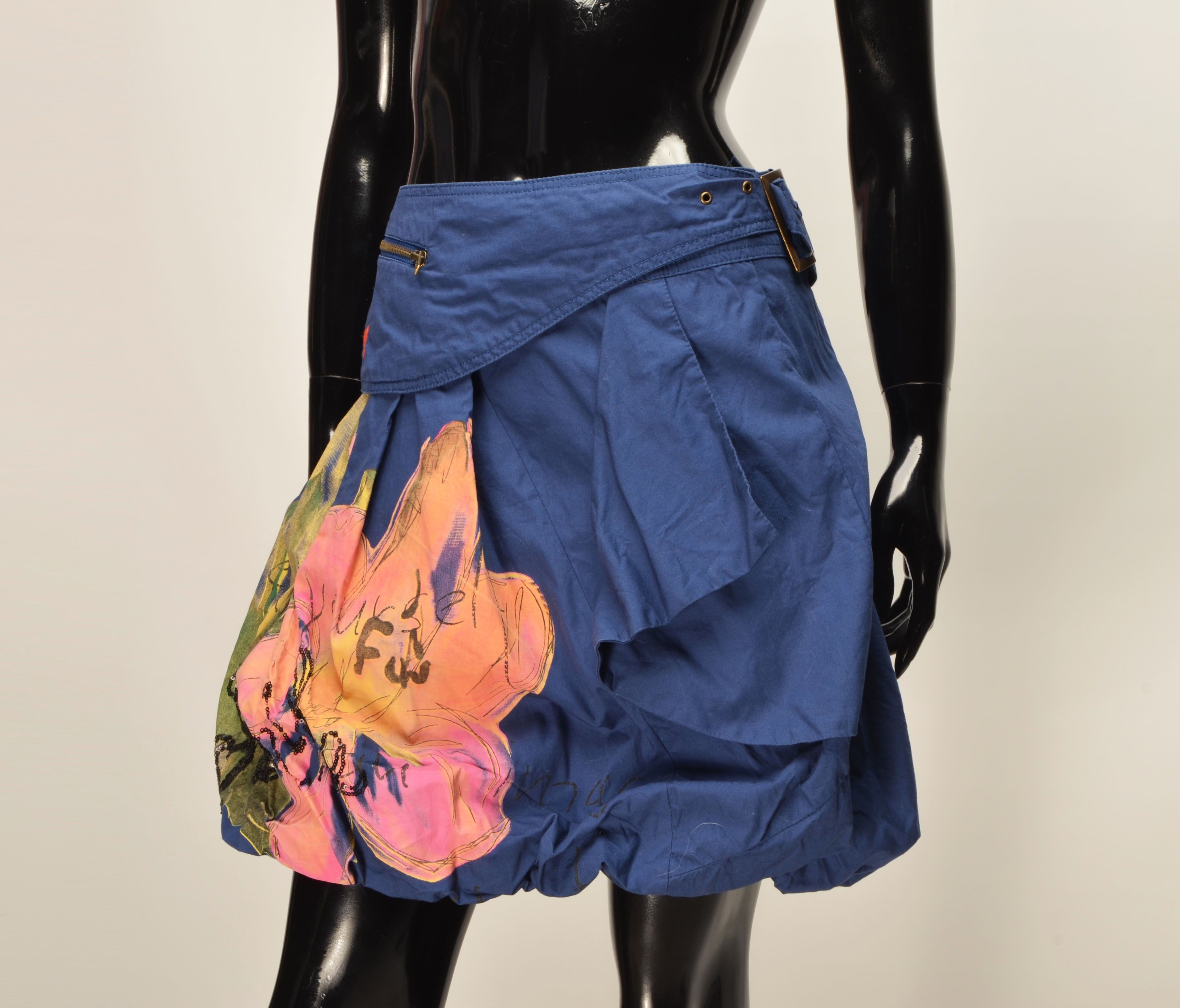 Desigual Desigual Y2K Grunge Balloon Beaded Skirt Size 30" / US 8 / IT 44 - 2 Thumbnail