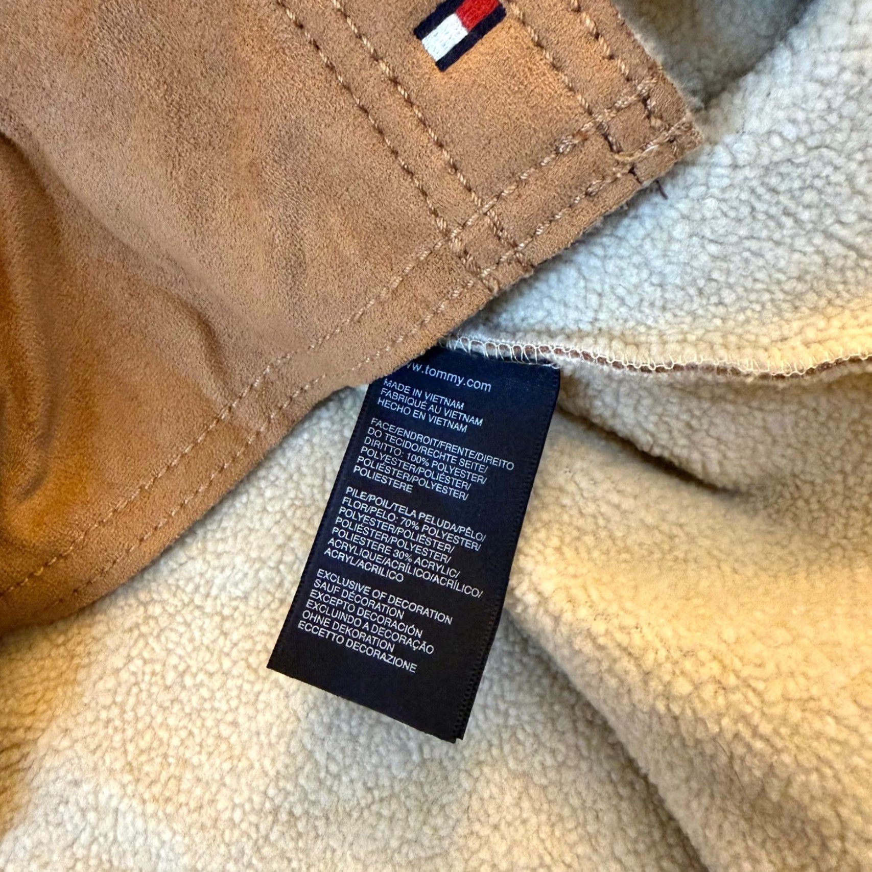 Tommy Hilfiger Tommy Hilfiger Shirt Jacket Tan Suede Sherpa Lined Outdoor Preppy Mens 2XL XXL Size US XXL / EU 58 / 5 - 5 Thumbnail