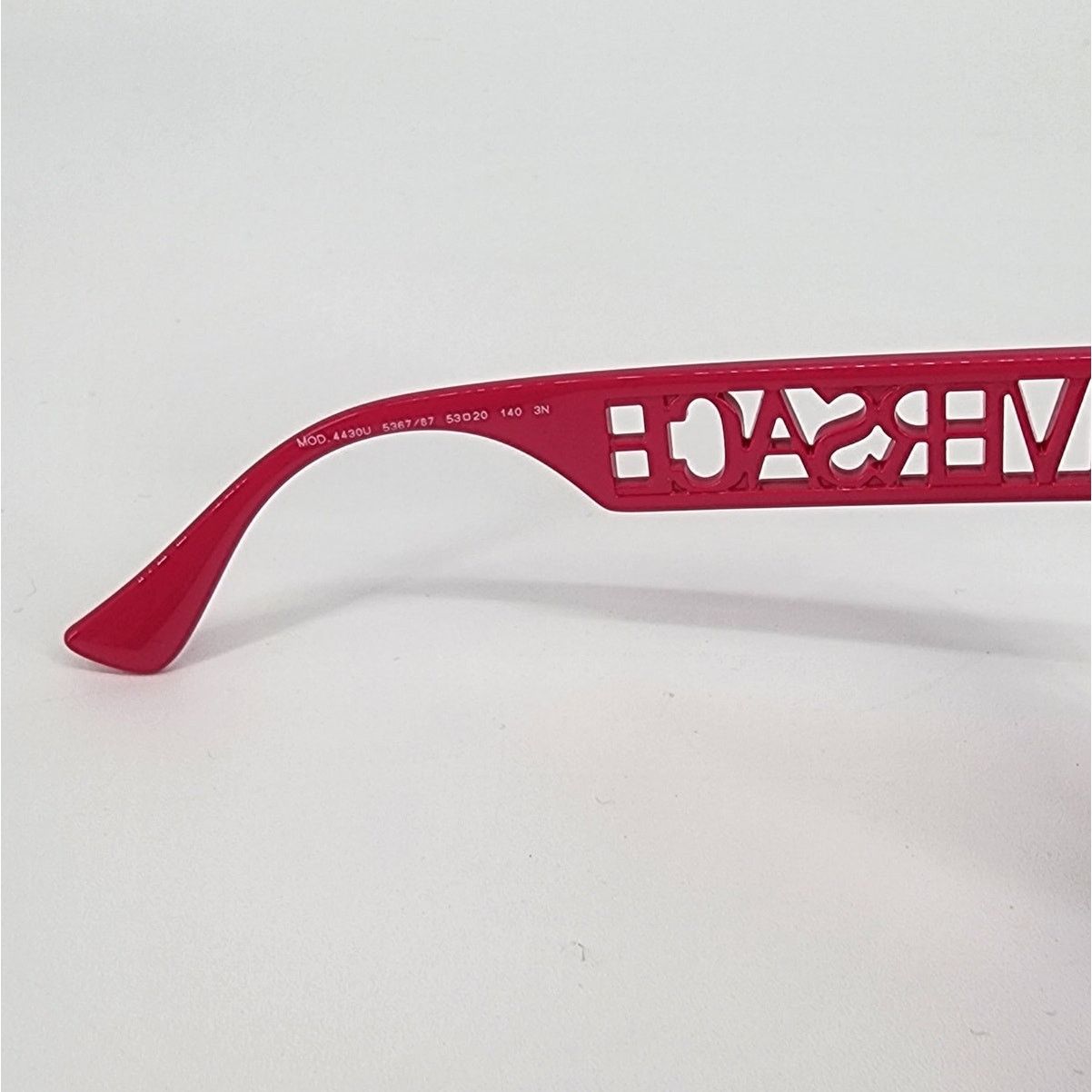 Versace Versace 90s Vintage Logo Bright Pink Unisex Sunglasses Size ONE SIZE - 8 Thumbnail