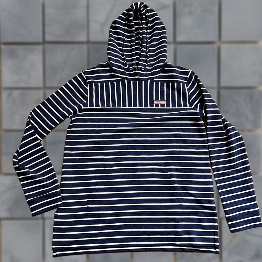 Vineyard Vines Vineyard Vines Shep Shirt Womens Medium Blue Stripe Hooded Shirt Size M / US 6-8 / IT 42-44 - 1 Thumbnail