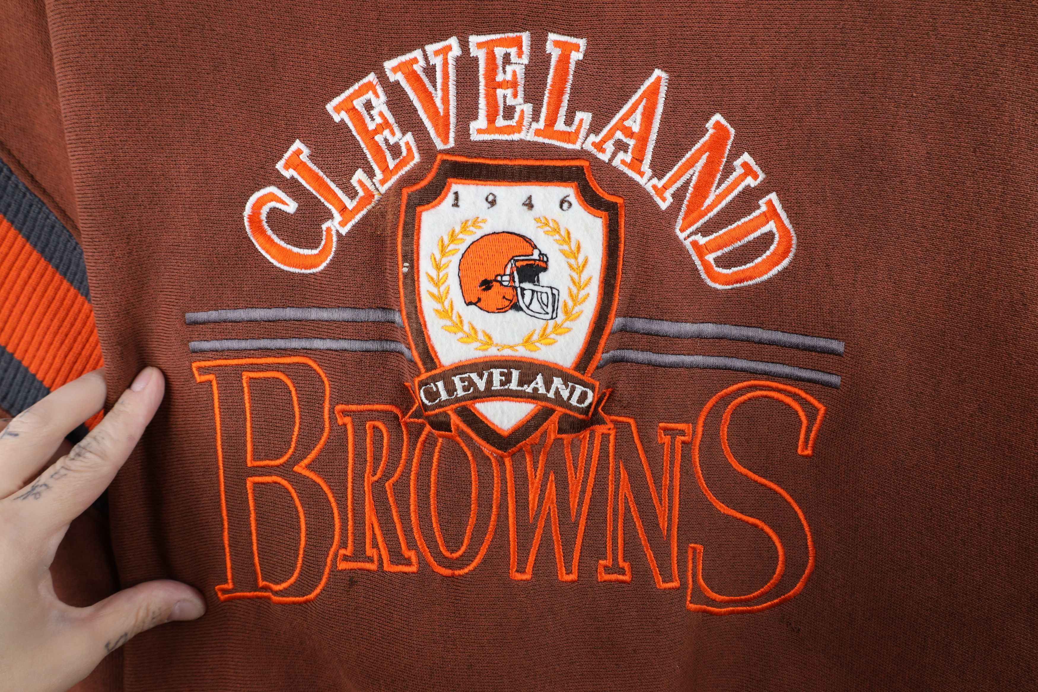 Vintage Vintage 90s Cleveland Browns Football Sweatshirt USA Size US L / EU 52-54 / 3 - 4 Thumbnail