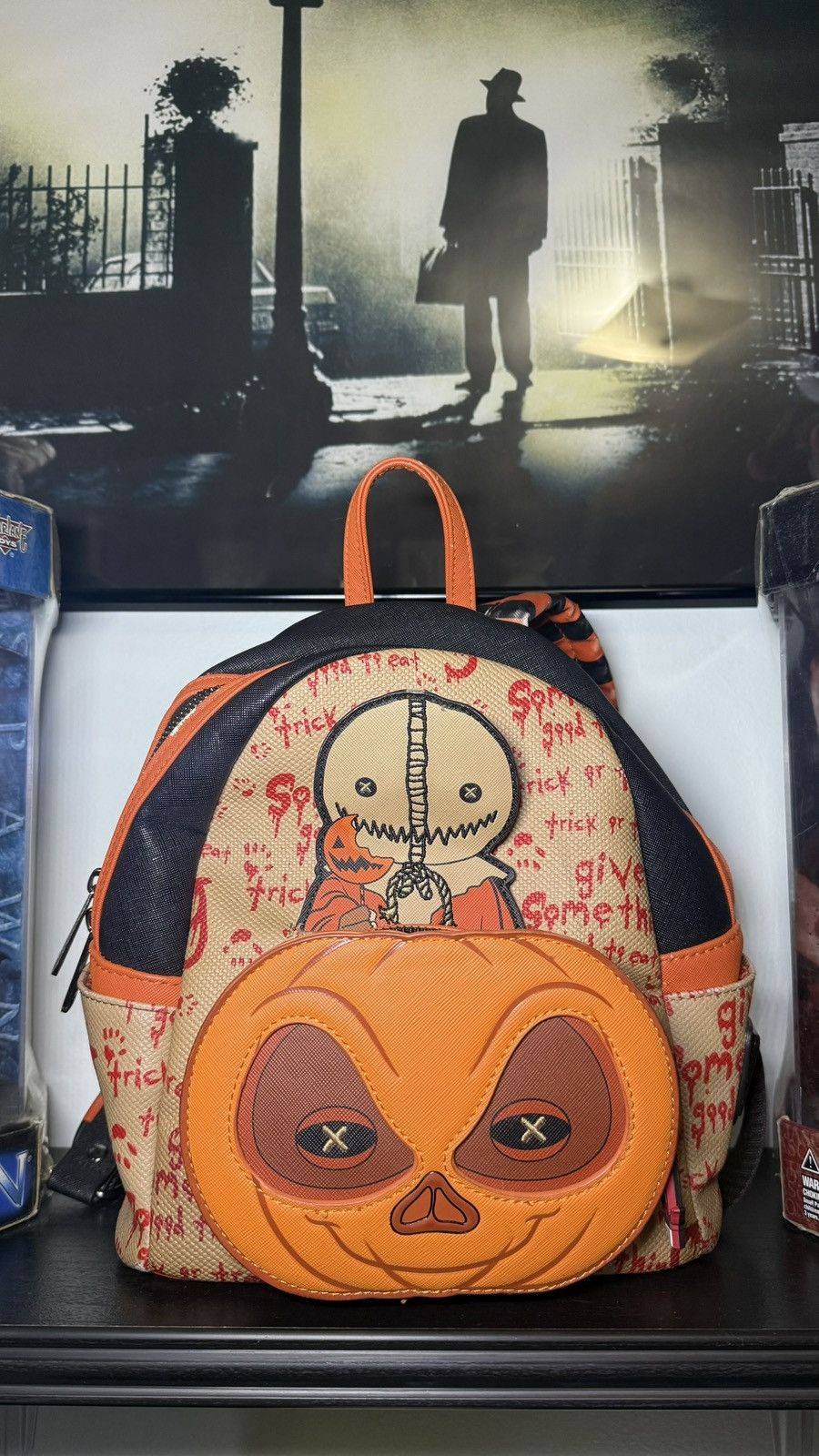 Other Rare Y2K Loungefly Trick ‘R Treat Pumpkin Head Mini Backpack Size ONE SIZE - 1 Thumbnail