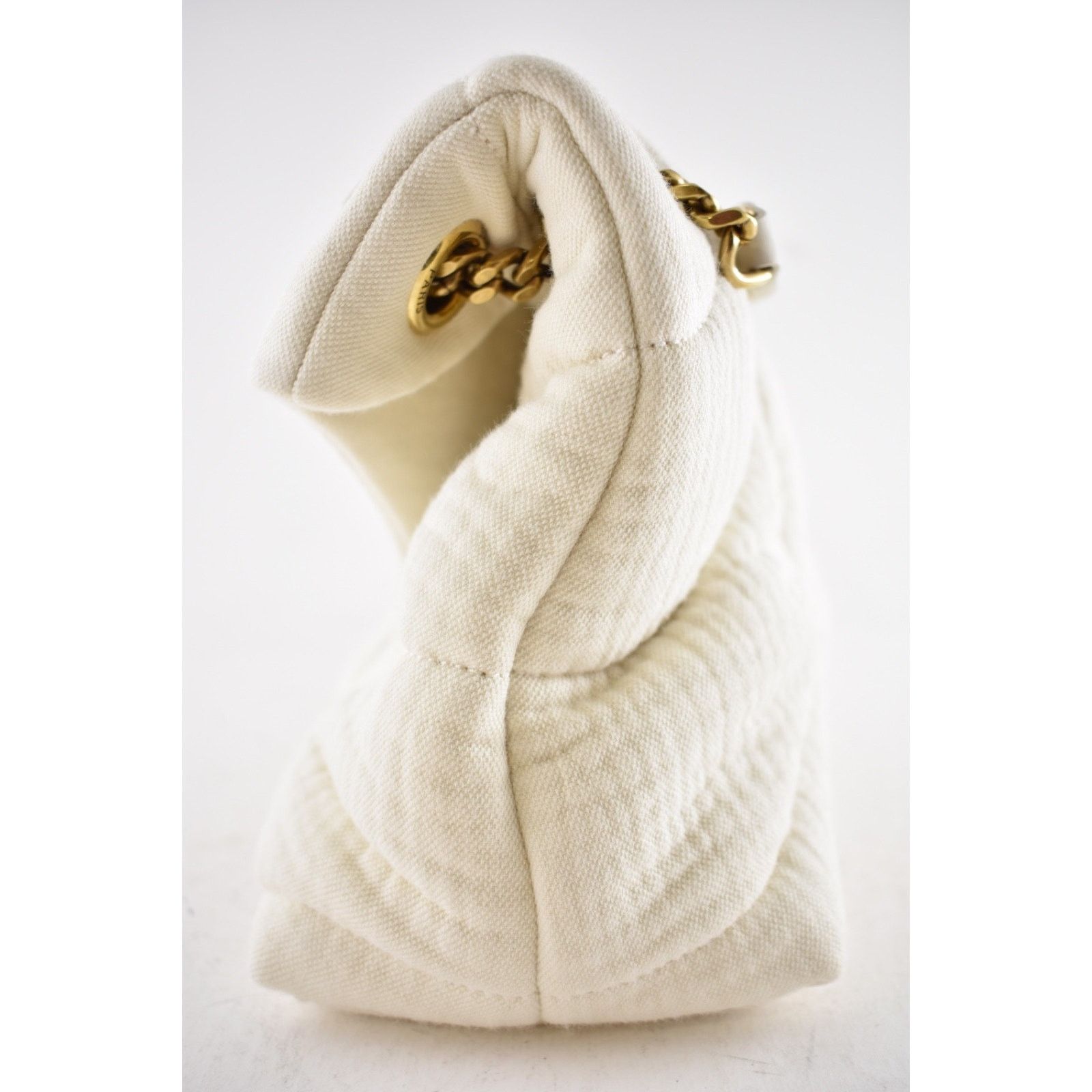 Yves Saint Laurent Saint Laurent YSL Cotton Twill White Shoulder Crossbody Bag Size ONE SIZE - 16 Thumbnail